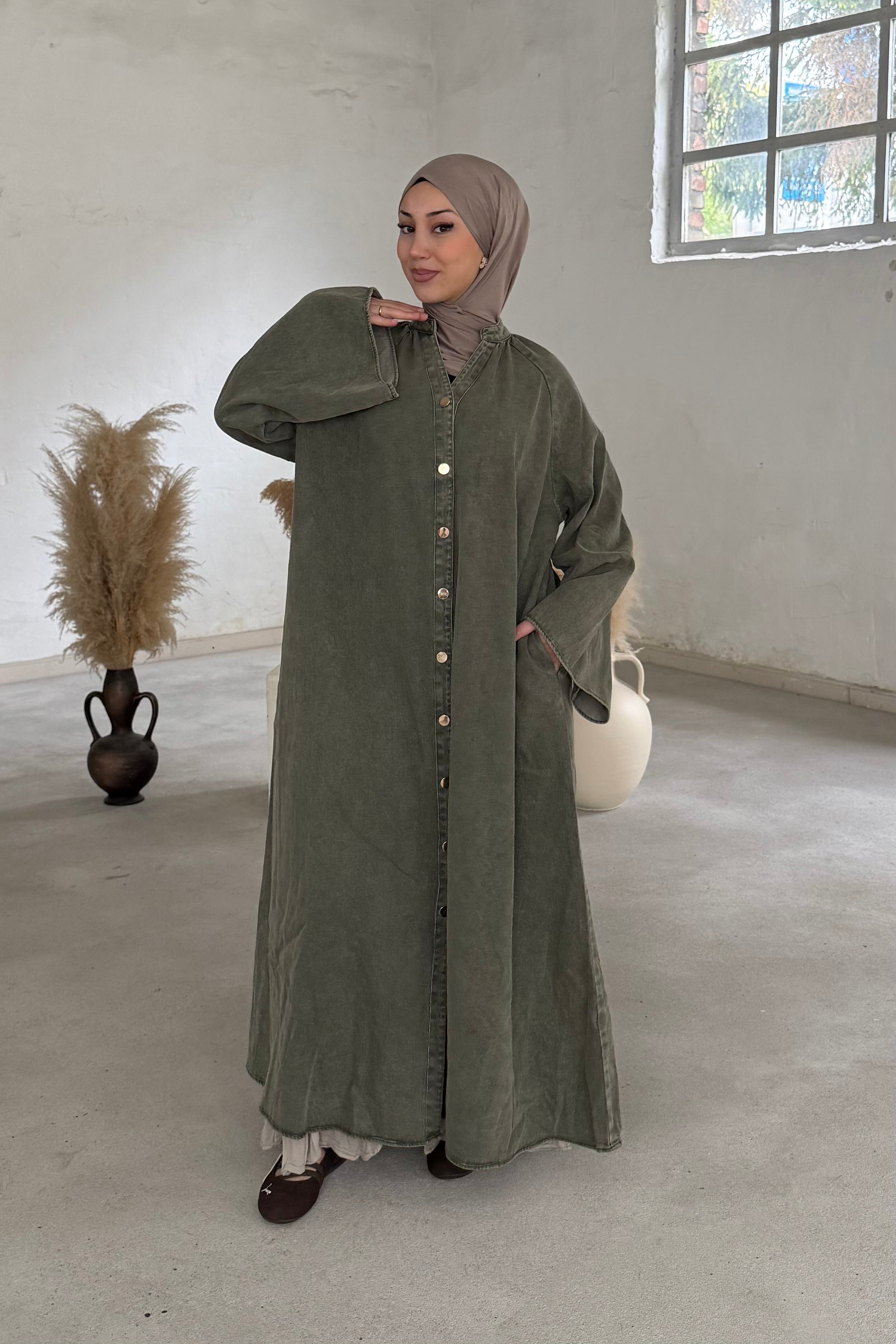 Zena Denim Abaya