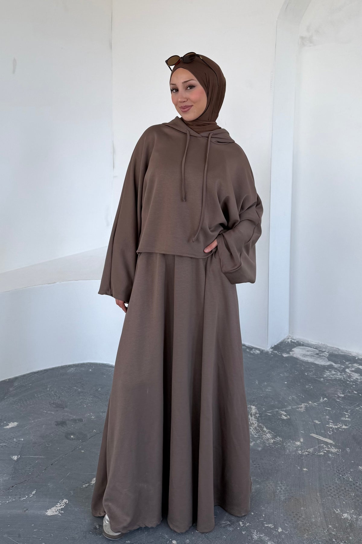 Hoodie 2-Teiler mit Rock