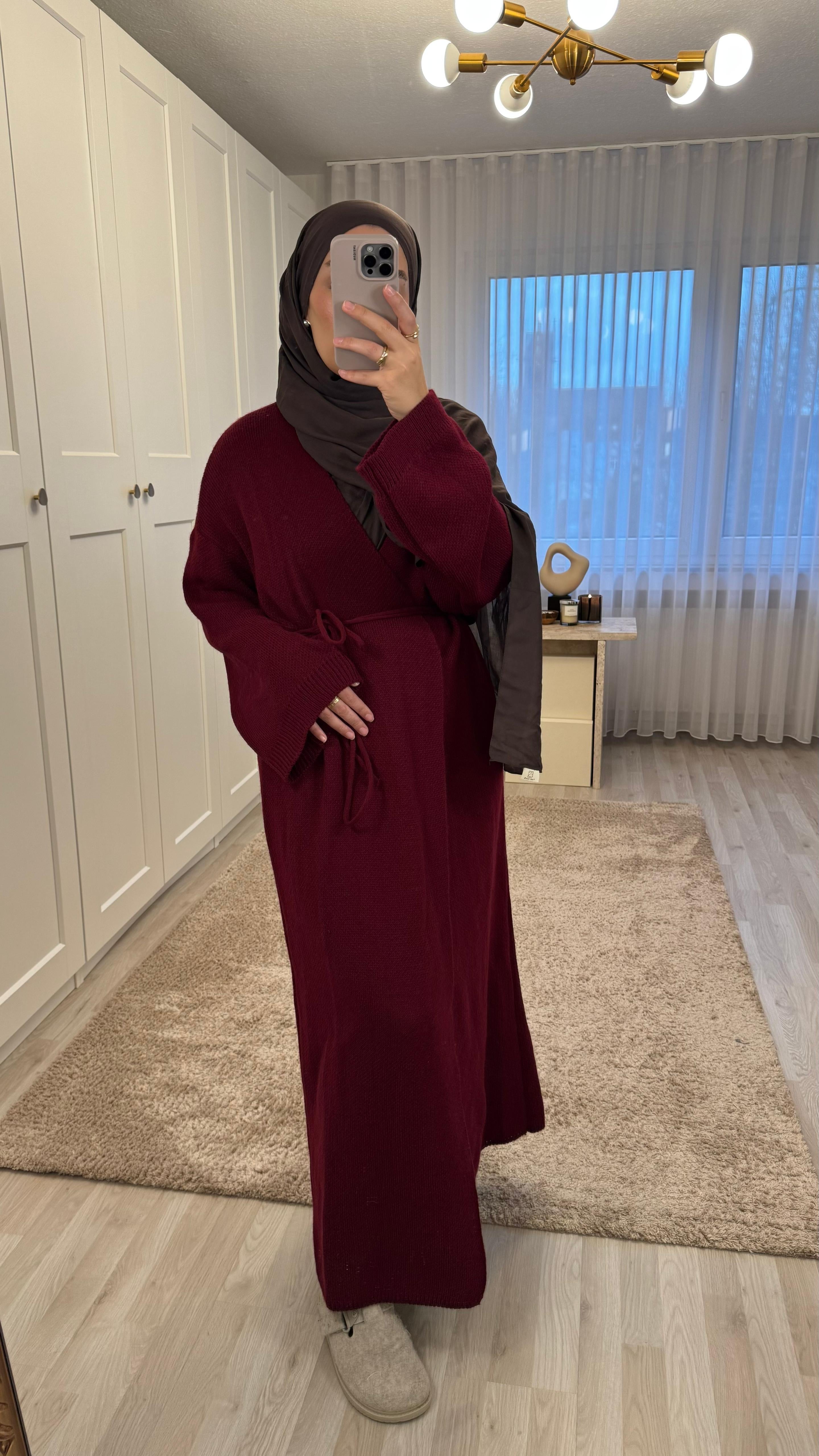 Vivi Strickkleid in Bordeaux