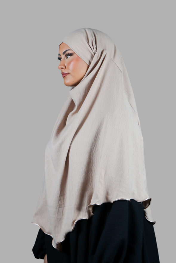 "Dunia" Khimar Line in Beige