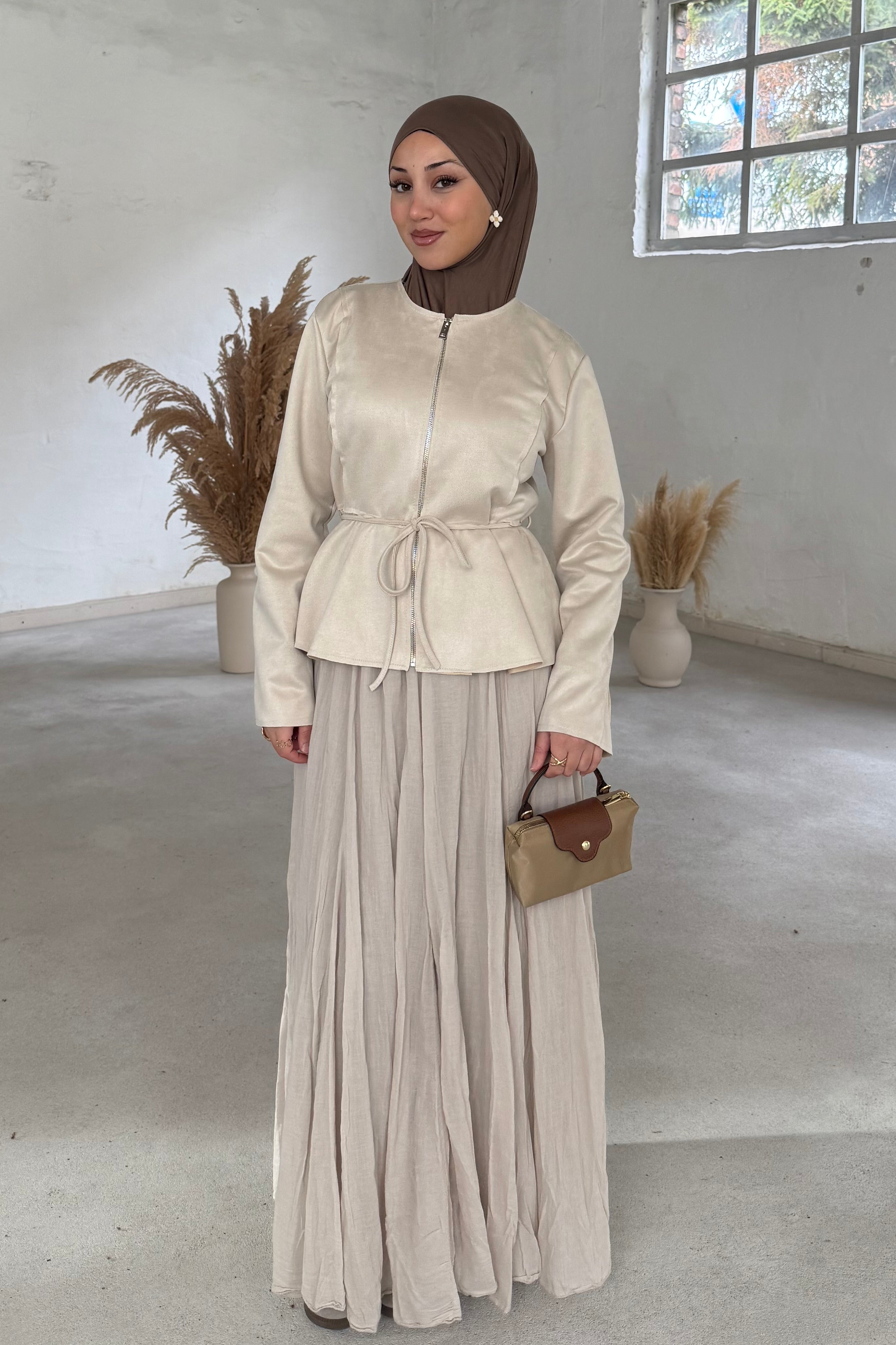 Hira Jacke in Wildlederoptik