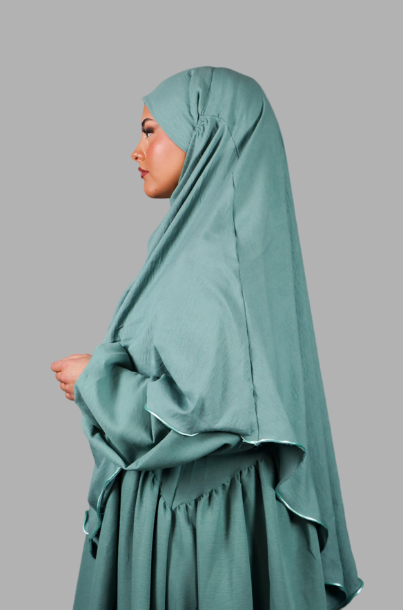 "Dunia" Khimar Line in Türkis