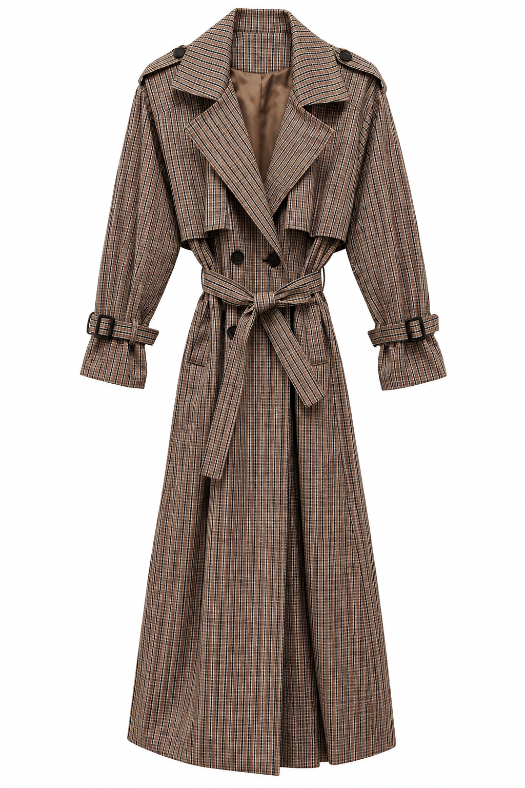 Amela Trenchcoat mit Karomuster