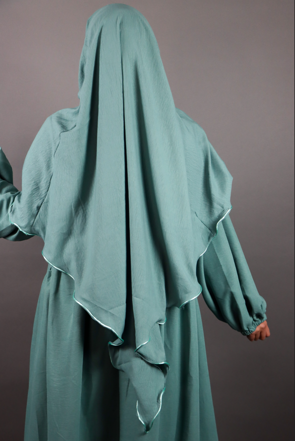 "Dunia" Khimar Line in Türkis