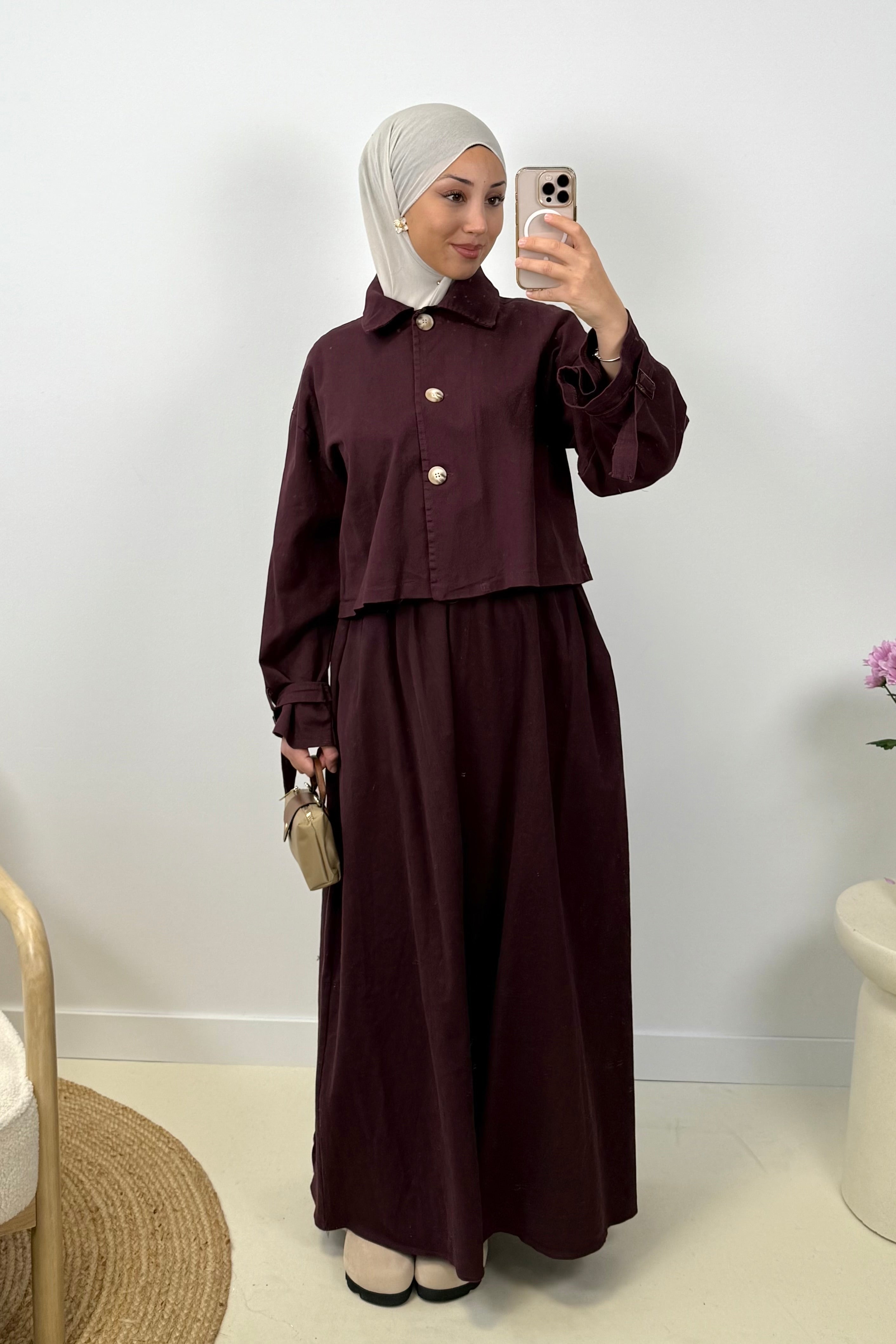 Denim Trenchcoat 2-Teiler