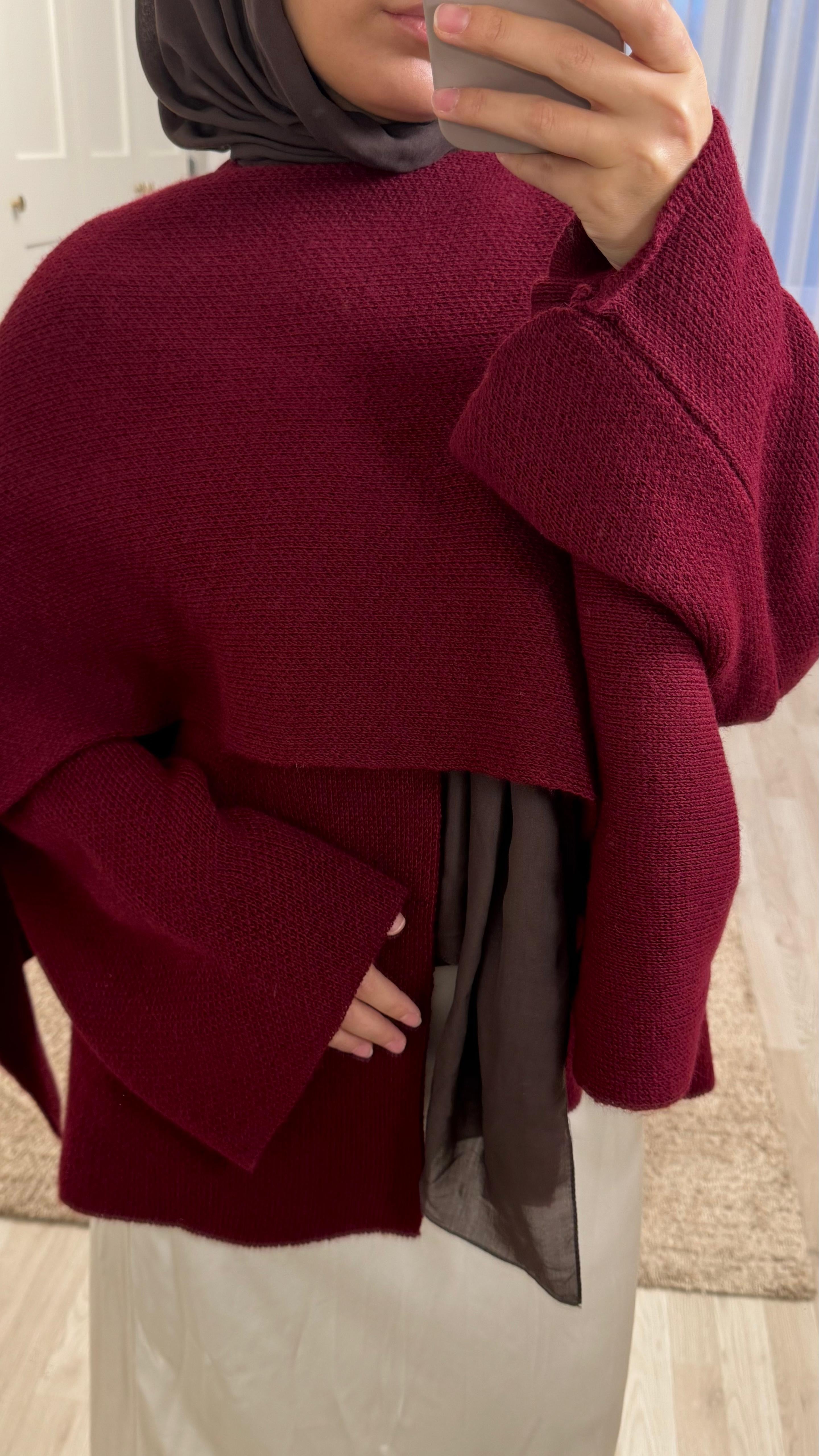 Cleo Strick Cape mit Schal