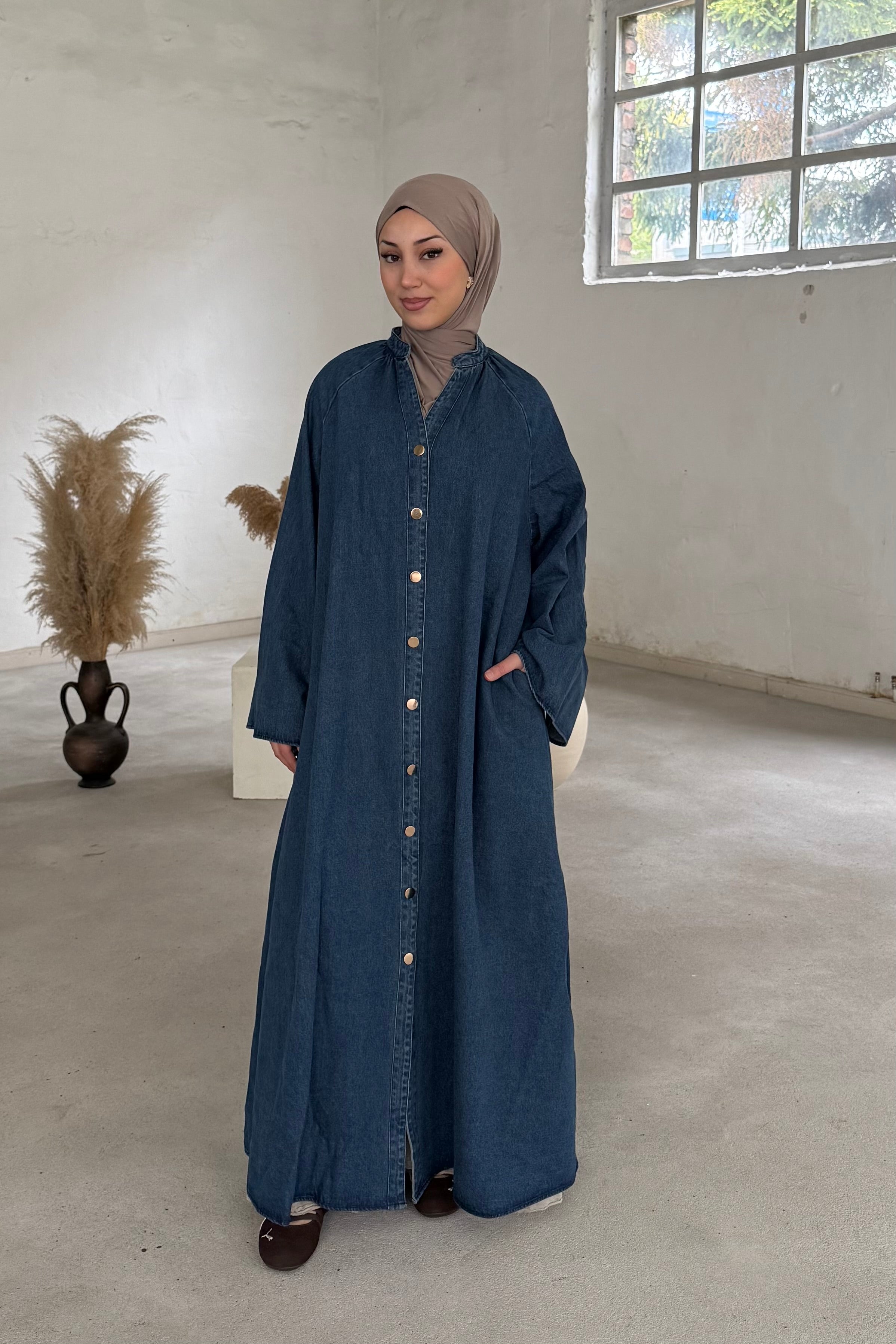Zena Denim Abaya