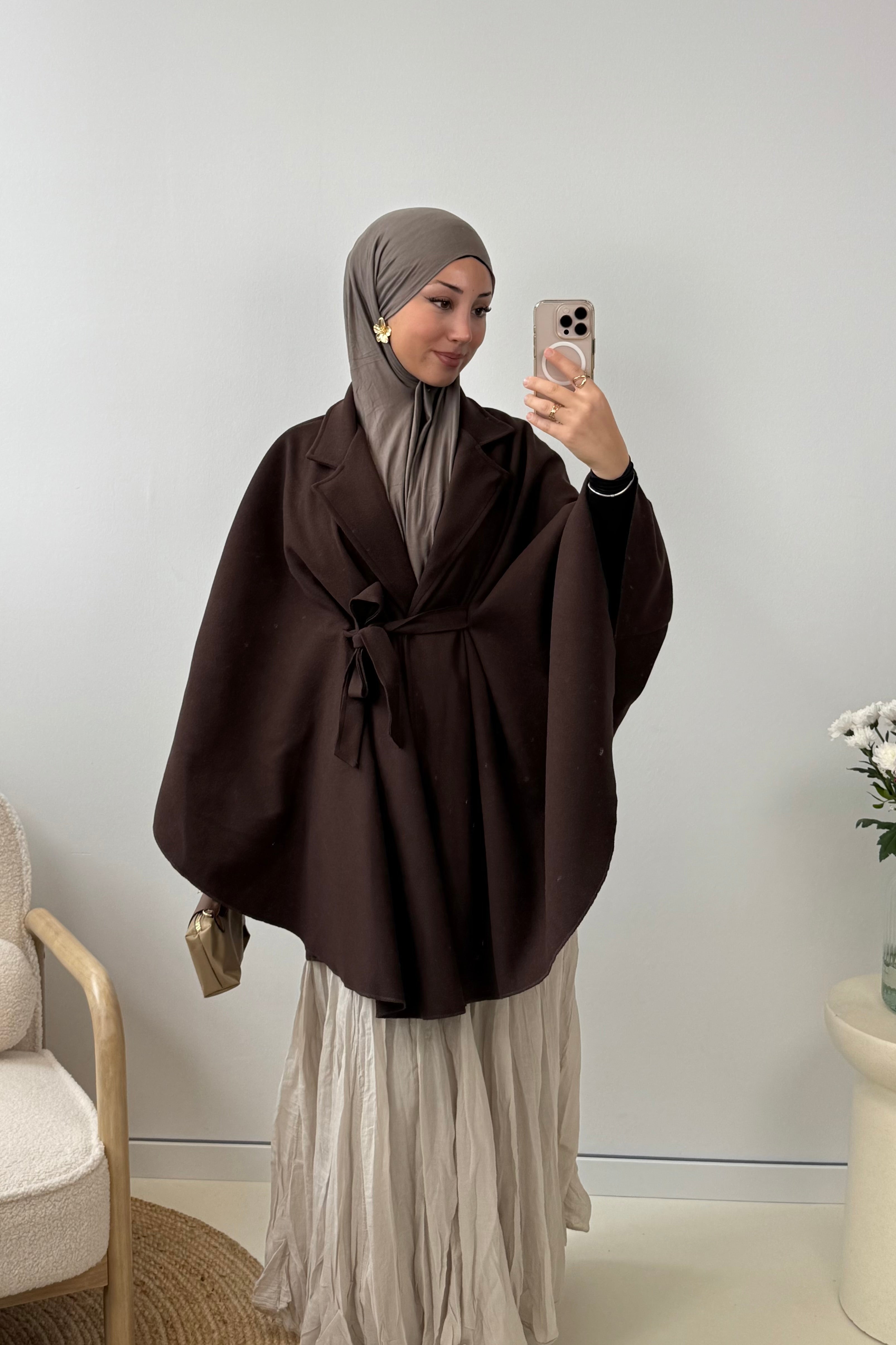 Coco Poncho mit Gürtel
