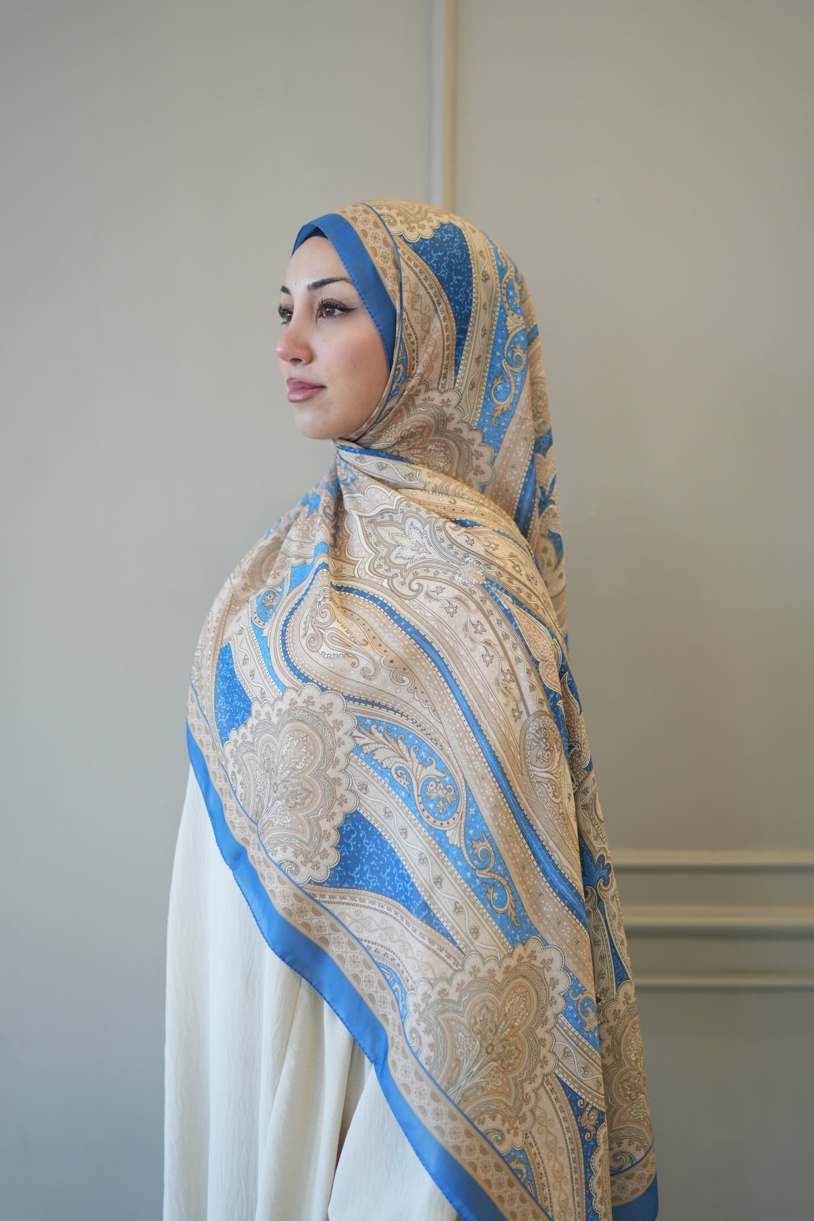 Soft Bohéme Hijab in Ice Blue