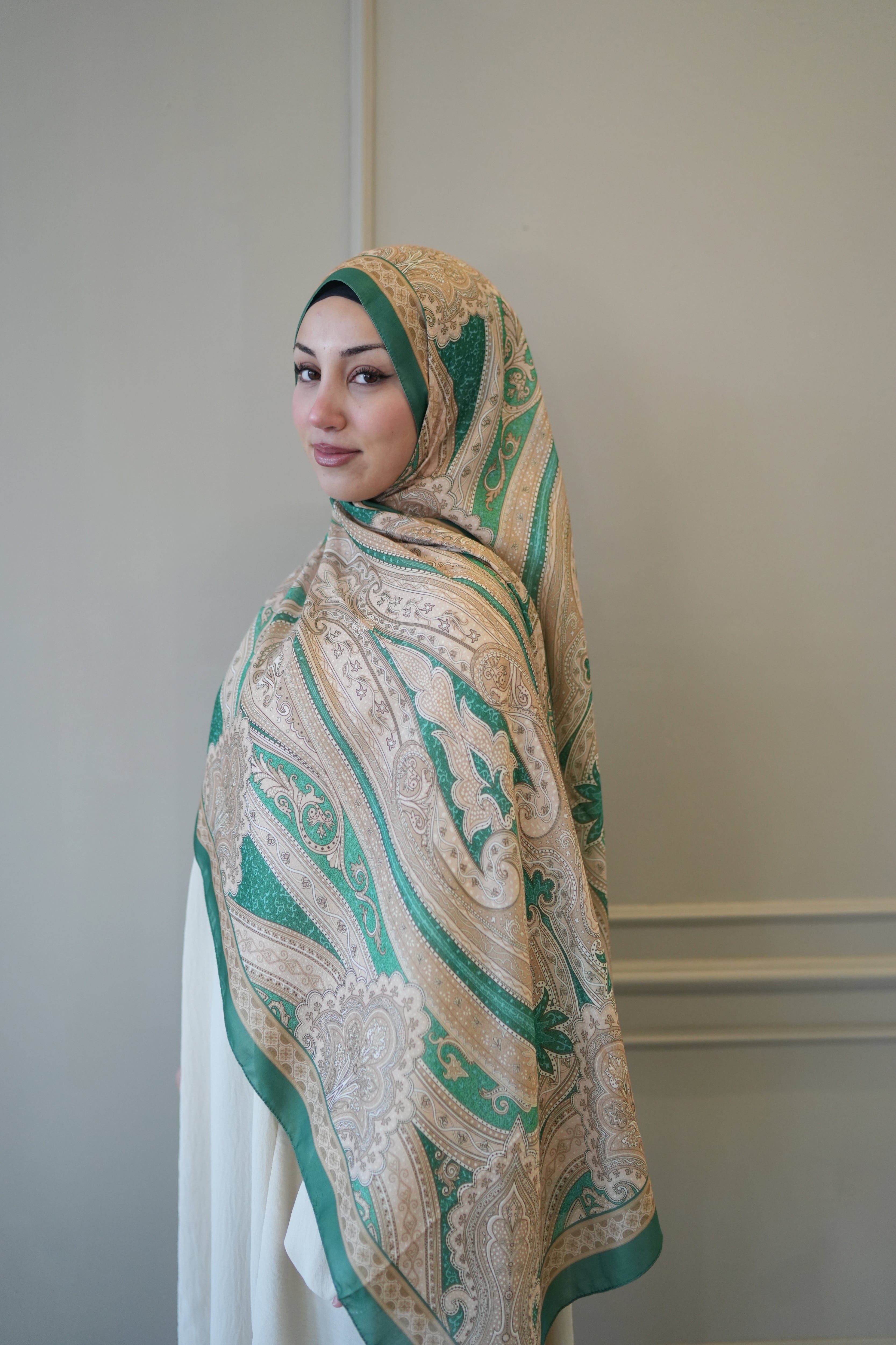 Soft Bohéme Hijab in Emerald