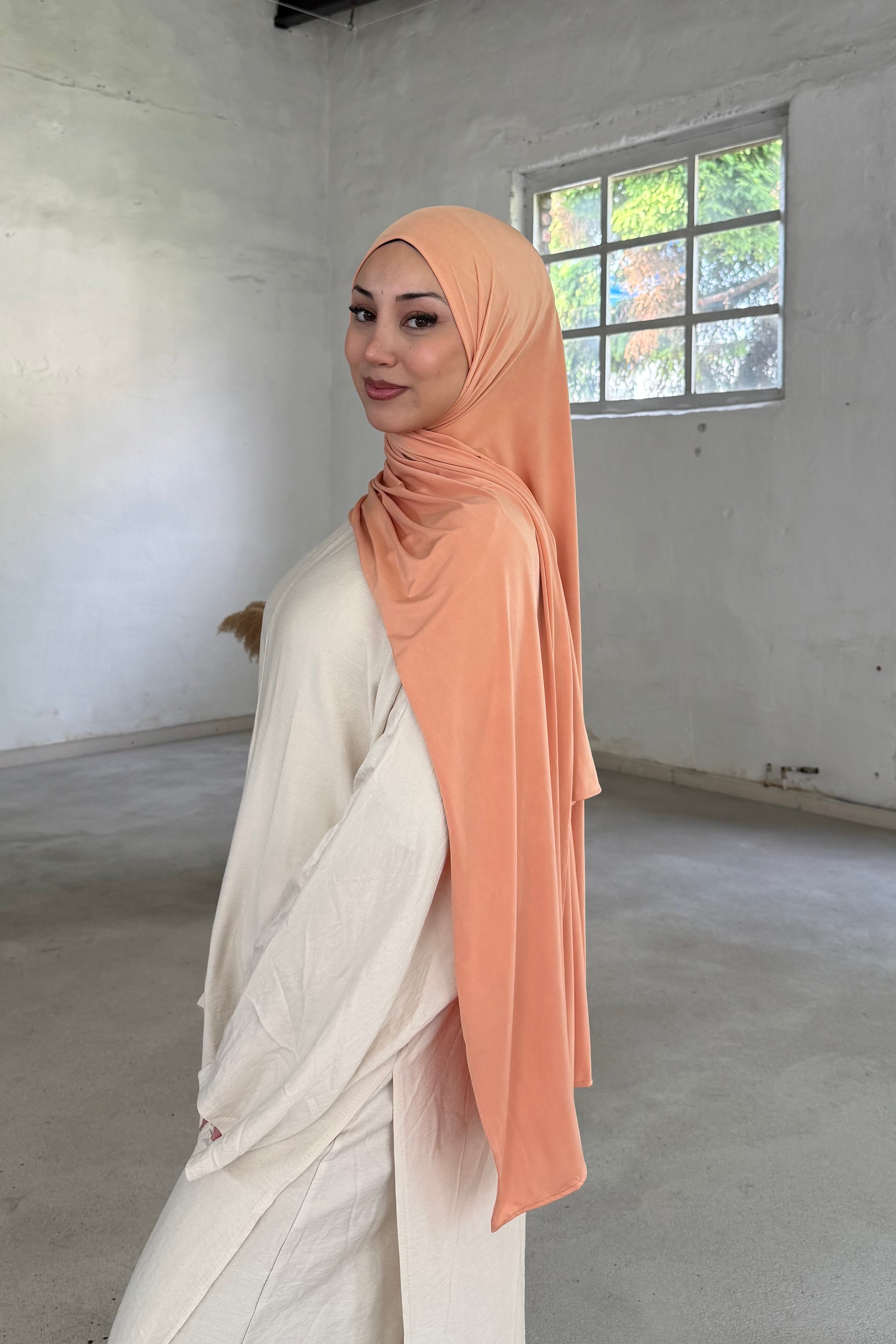 Liquid Jersey in Peach