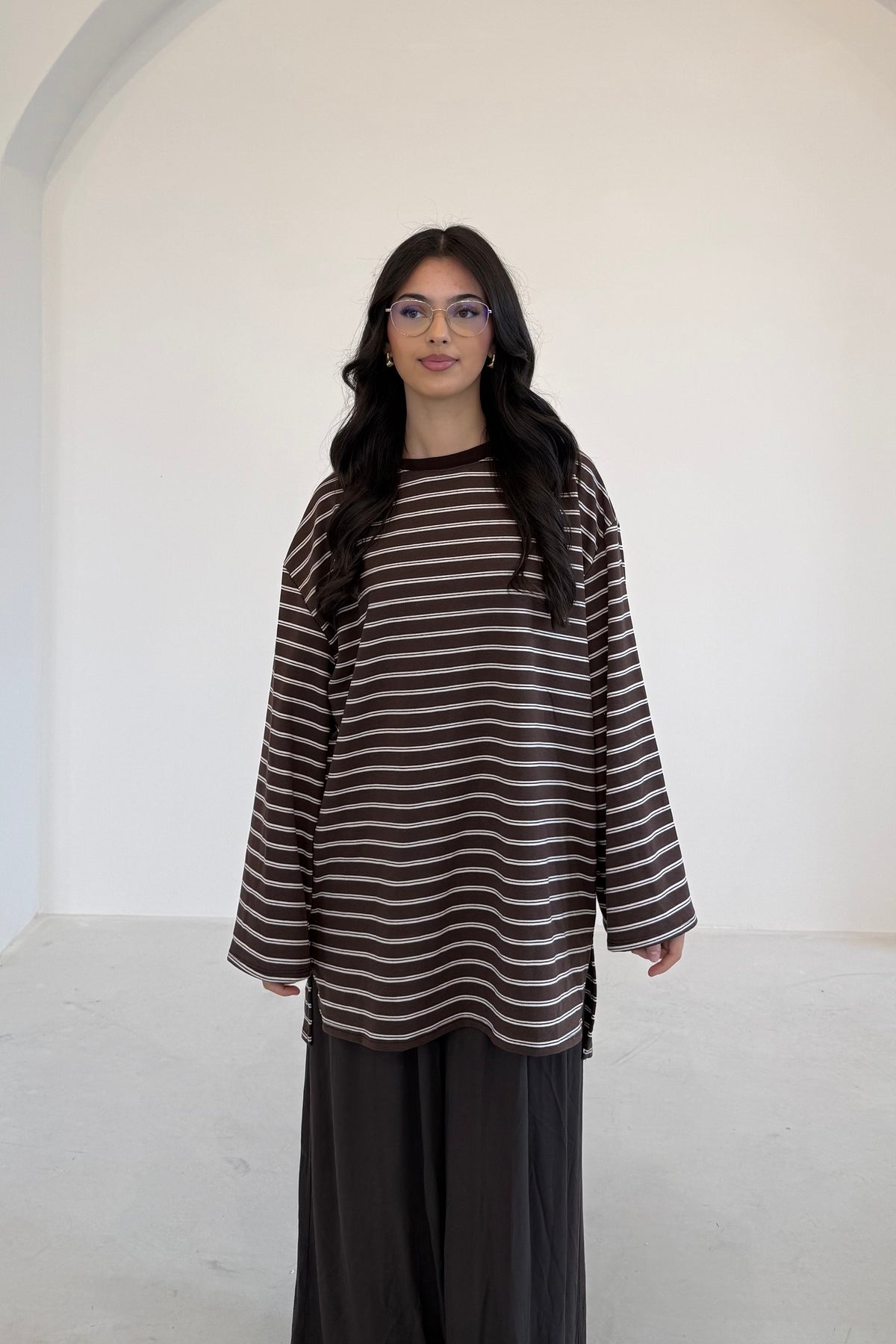 Esila Gestreiftes Langarmshirt