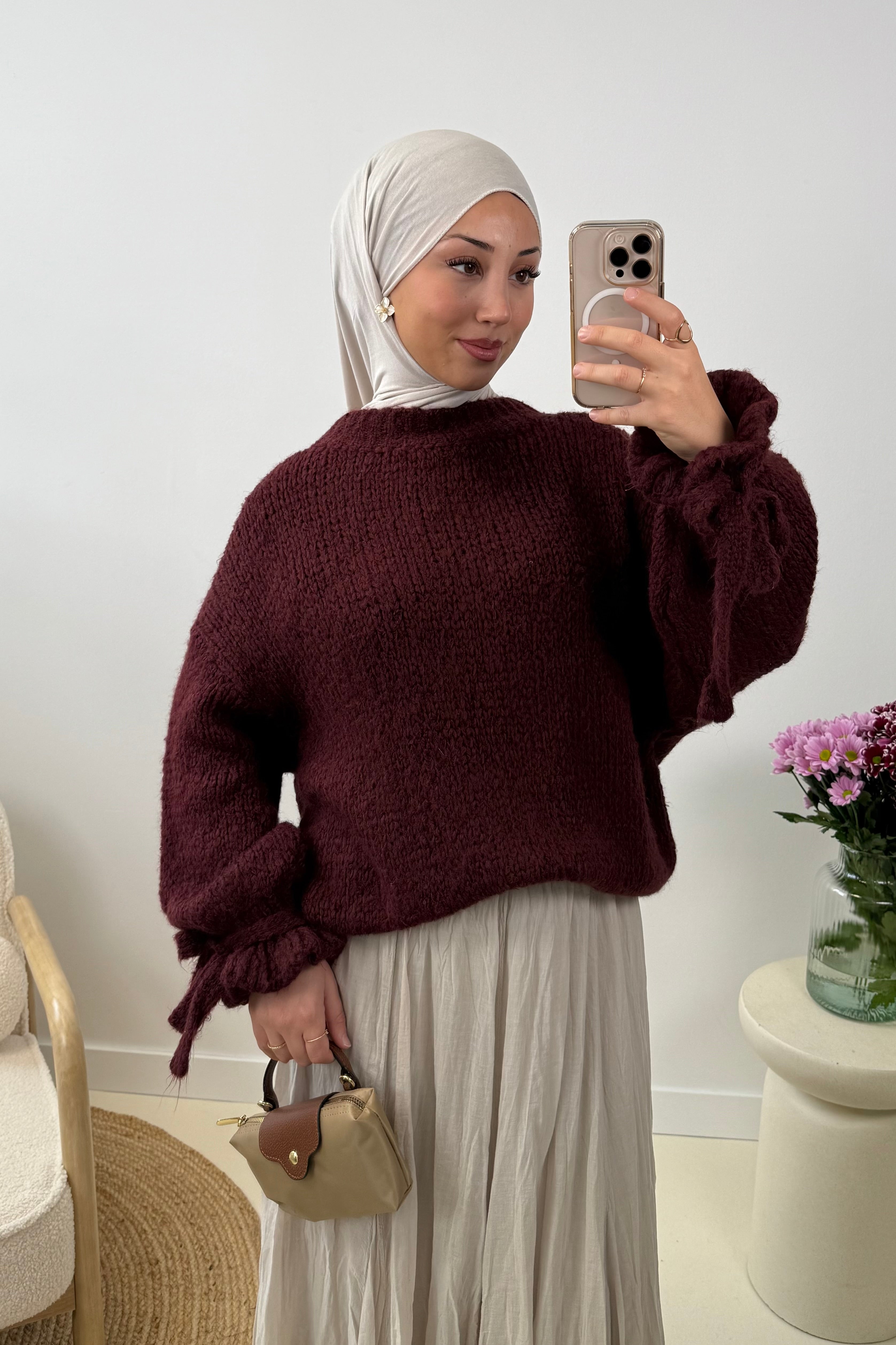 Mimi Pullover mit Schnürdetail