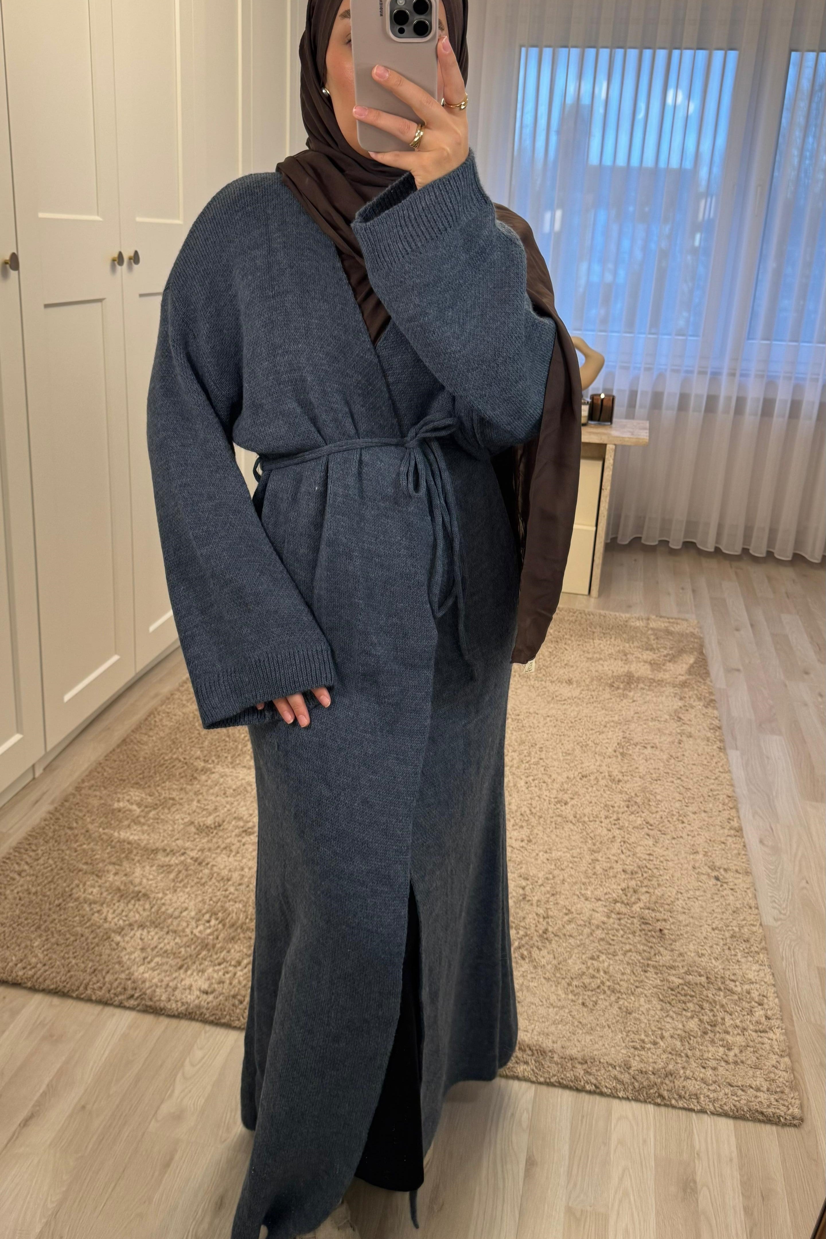 Vivi Strickkleid in Jeansblau
