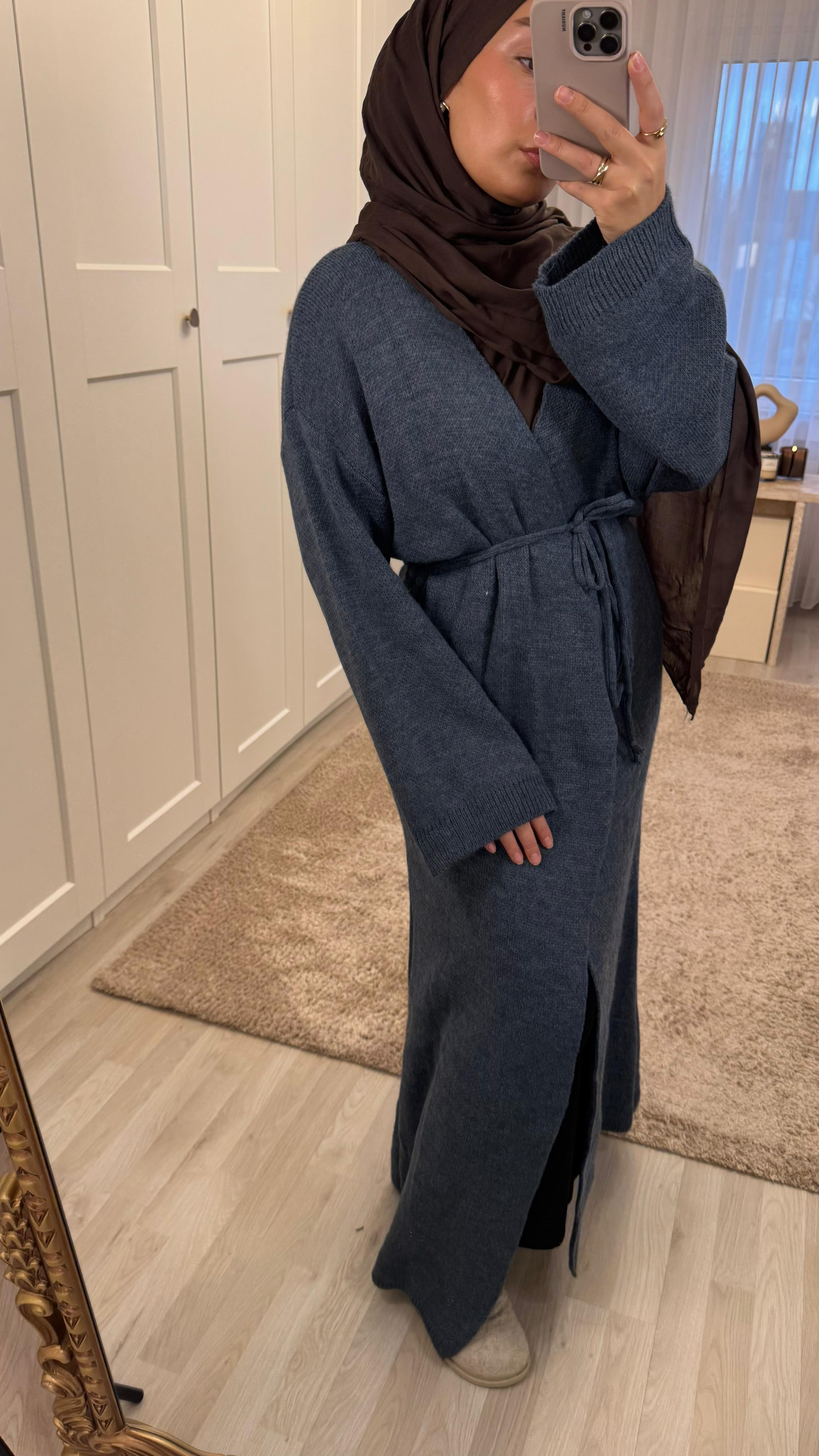 Vivi Strickkleid in Jeansblau