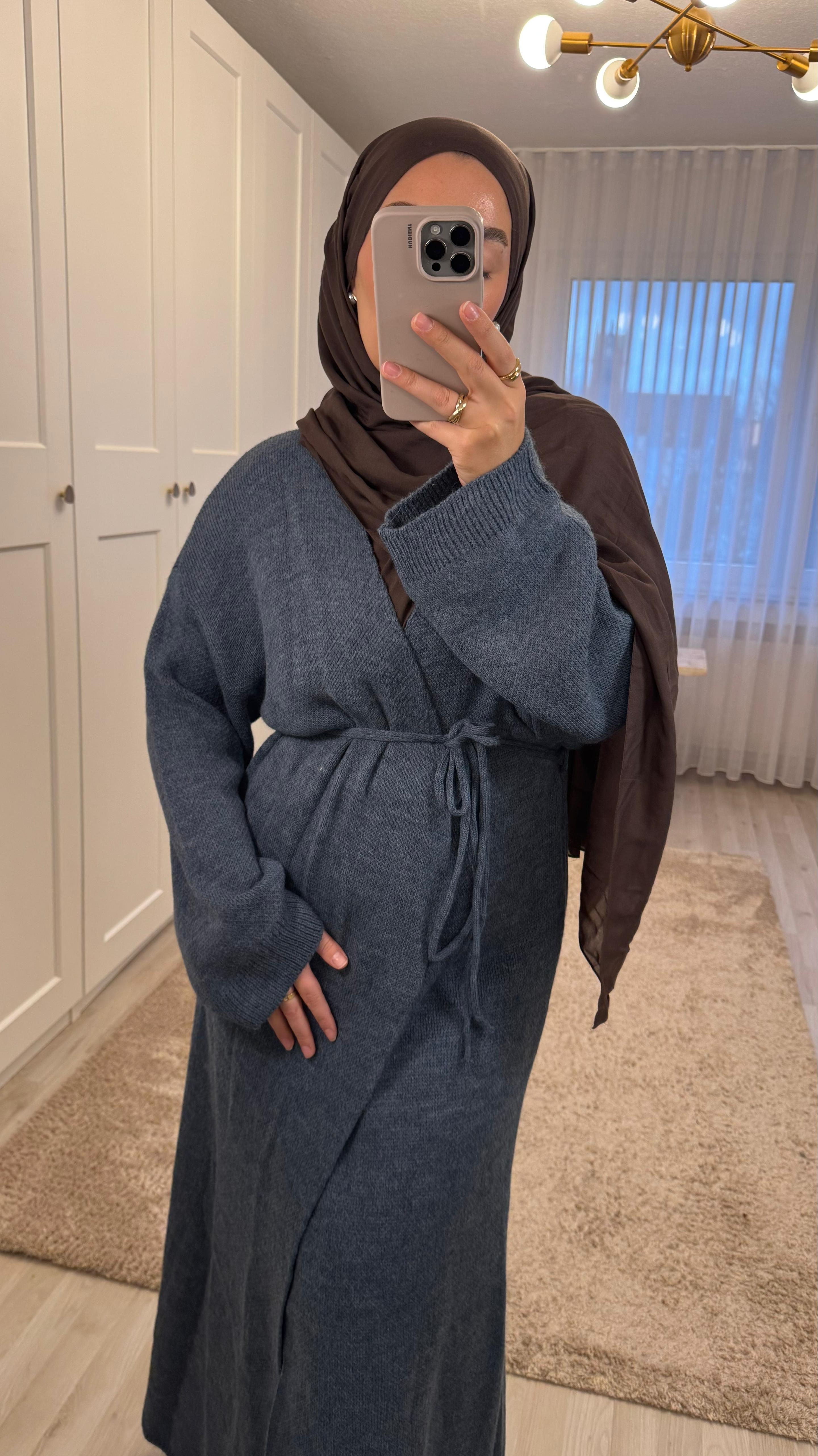 Vivi Strickkleid in Jeansblau