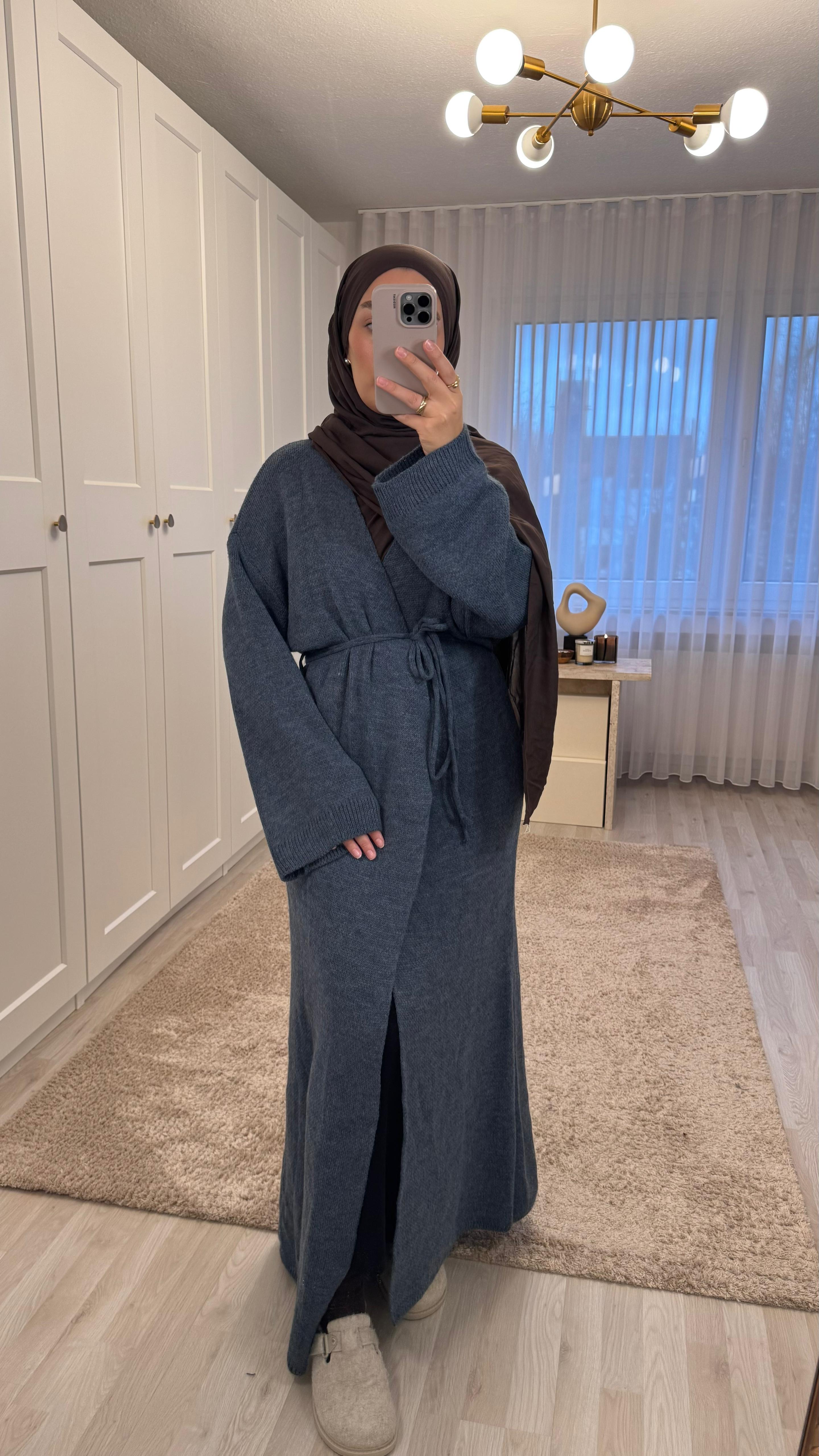 Vivi Strickkleid in Jeansblau