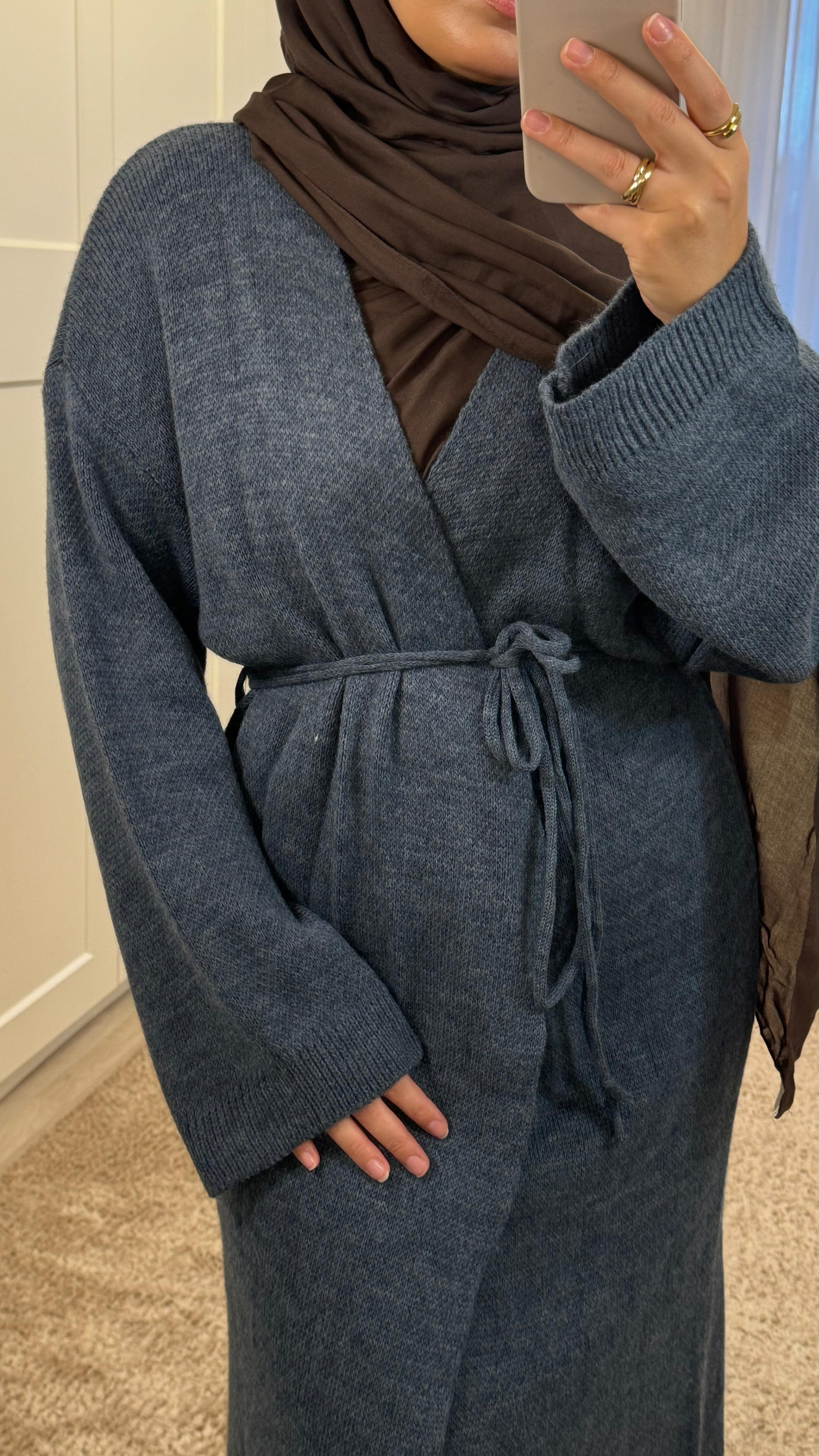 Vivi Strickkleid in Jeansblau