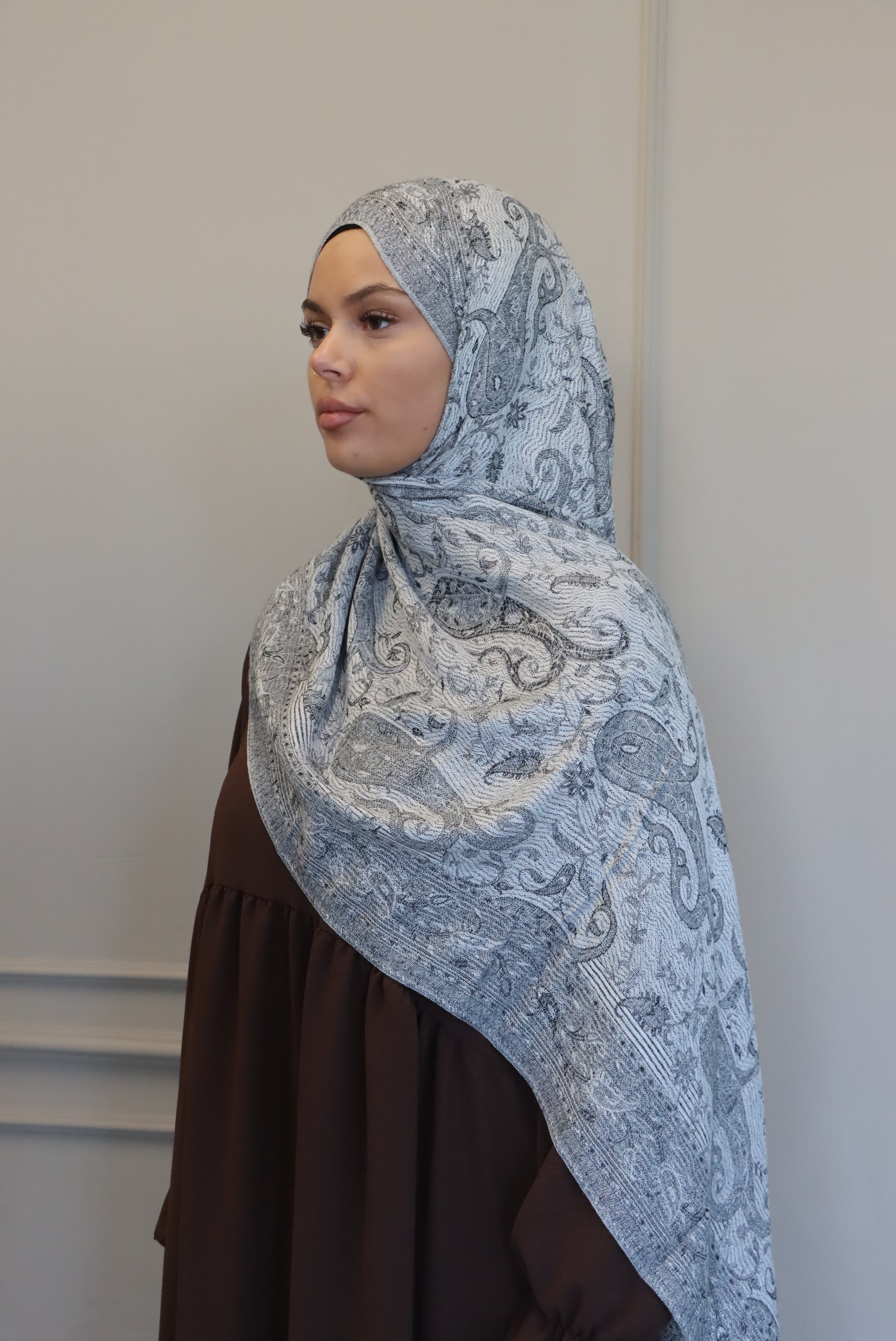 Pashmina gris/noir