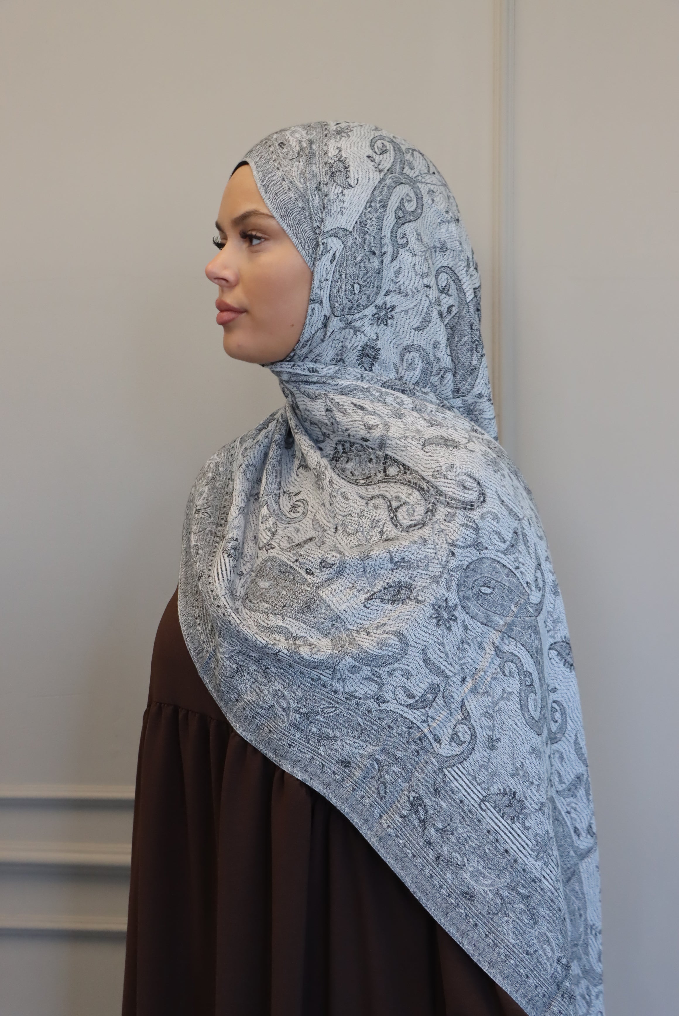 Pashmina gris/noir