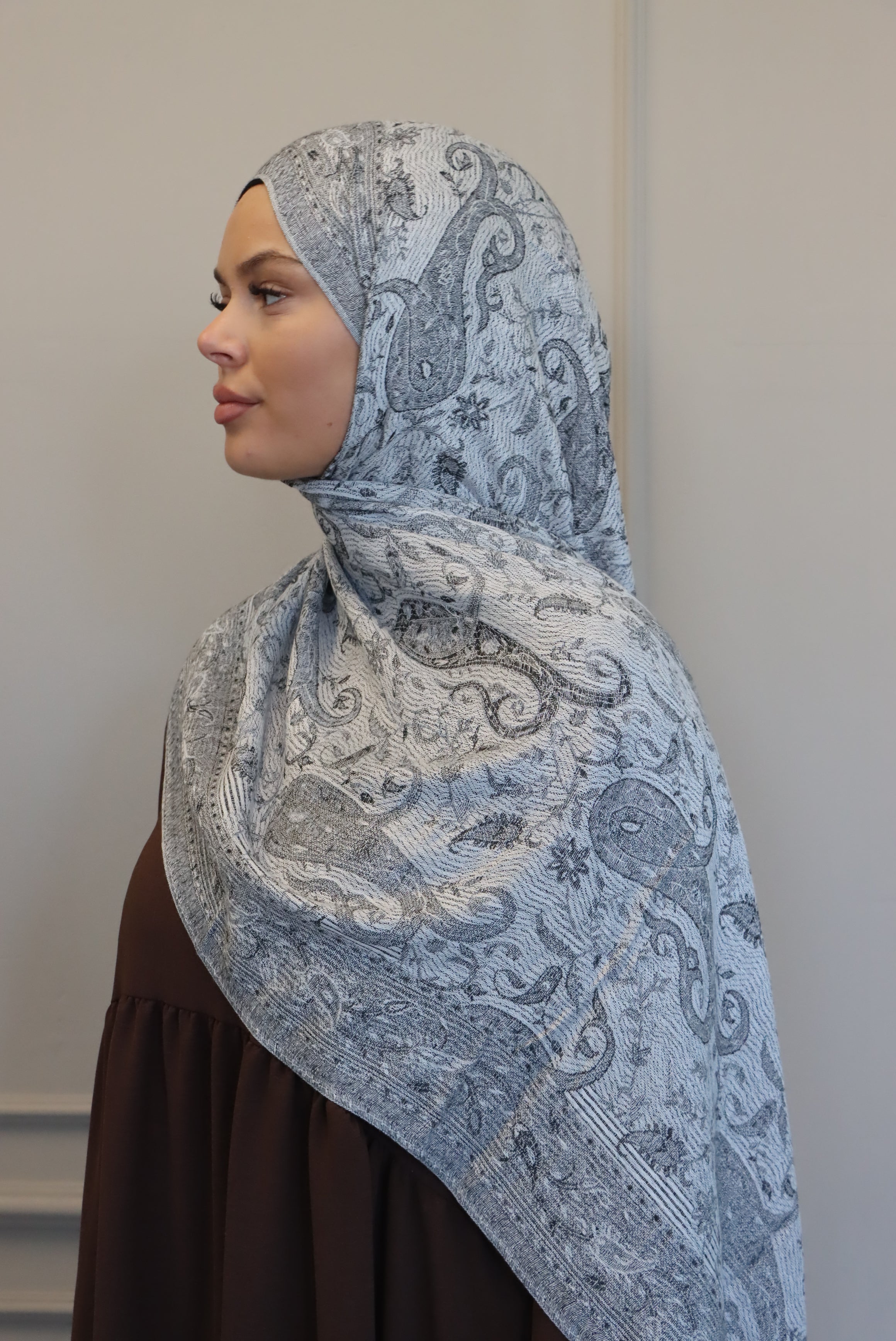 Pashmina gris/noir