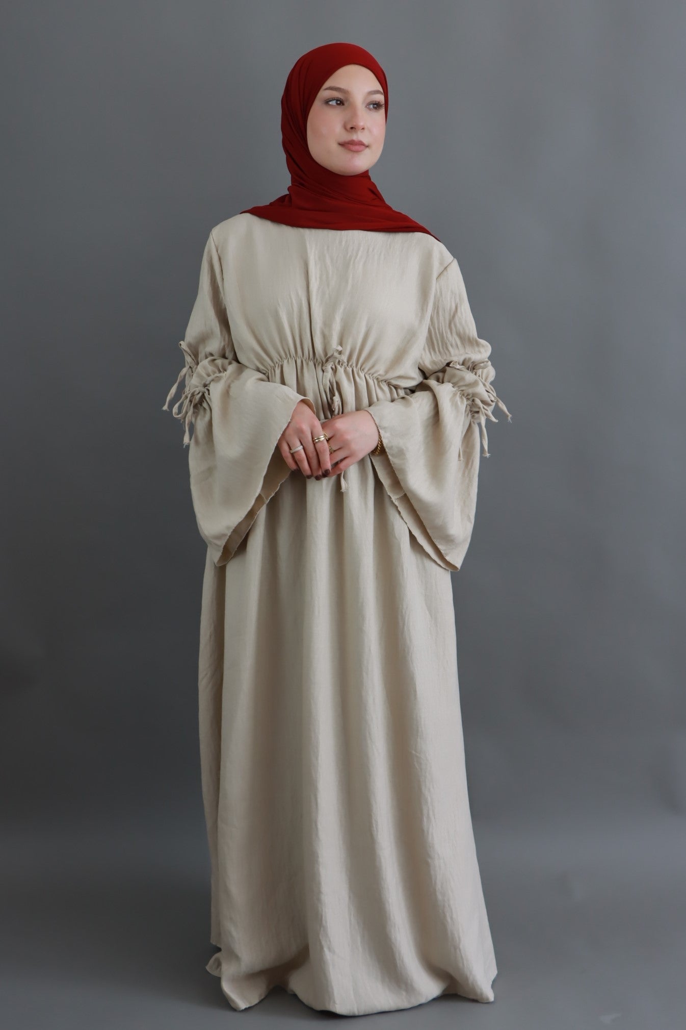 "Ayza" Kleid in Beige