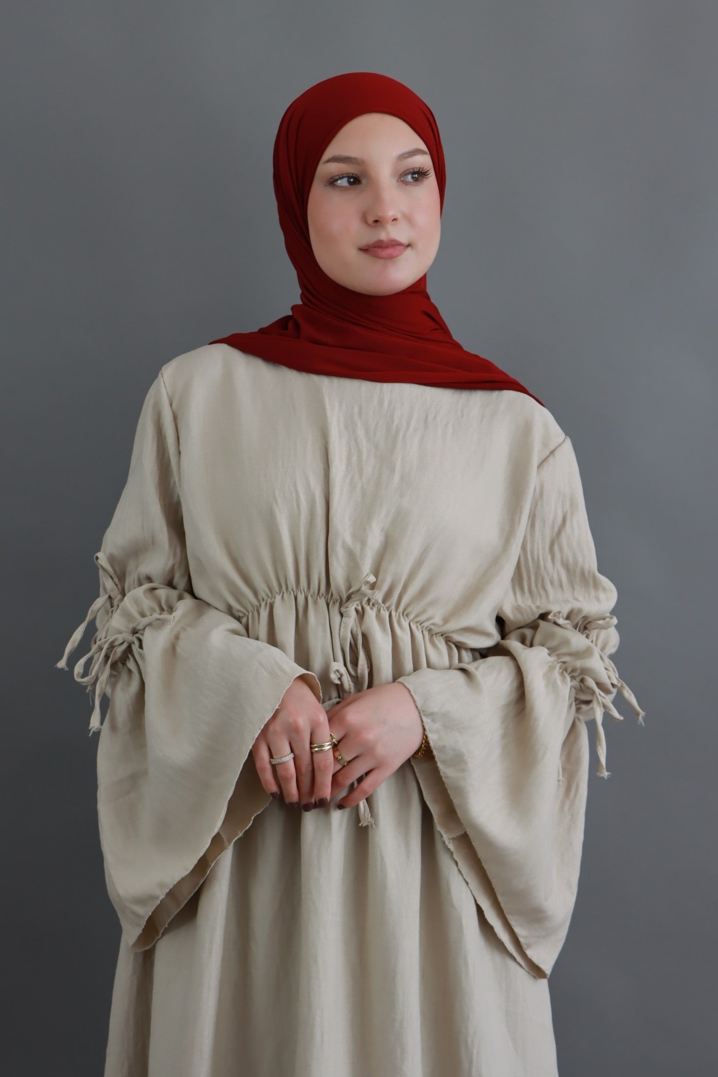 "Ayza" Kleid in Beige