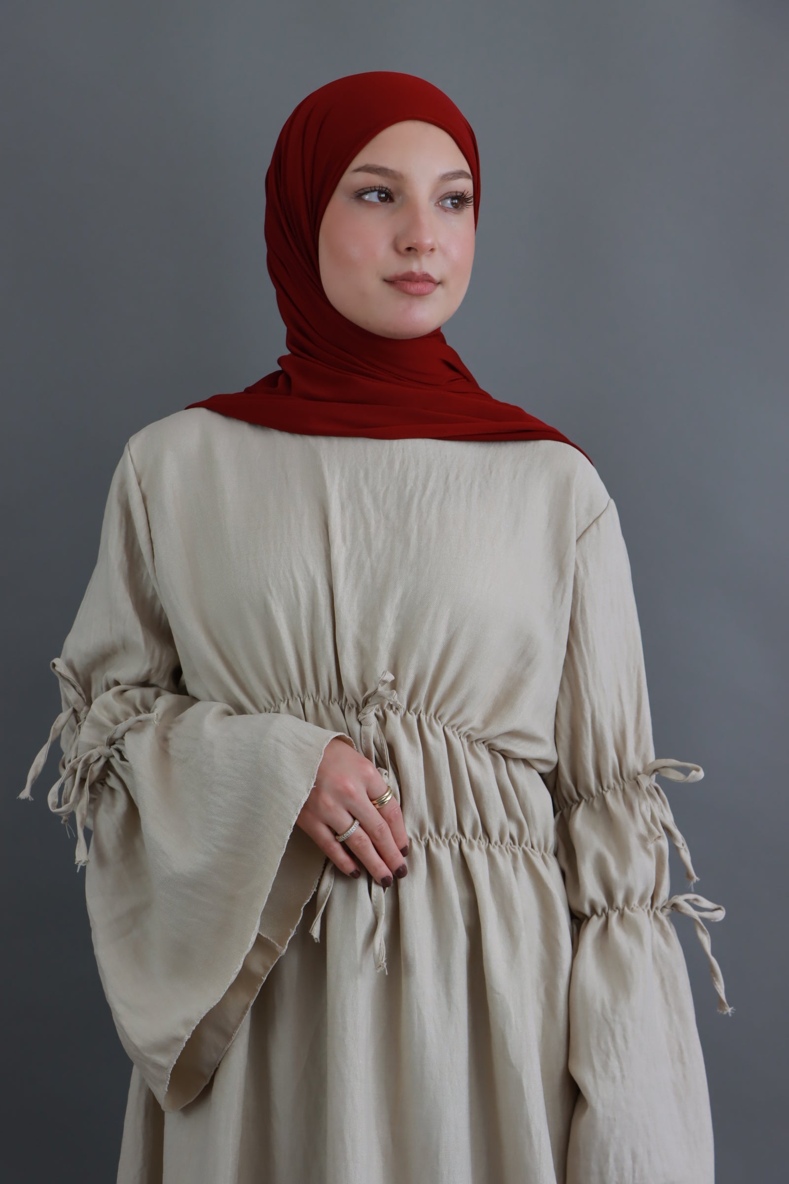 "Ayza" Kleid in Beige