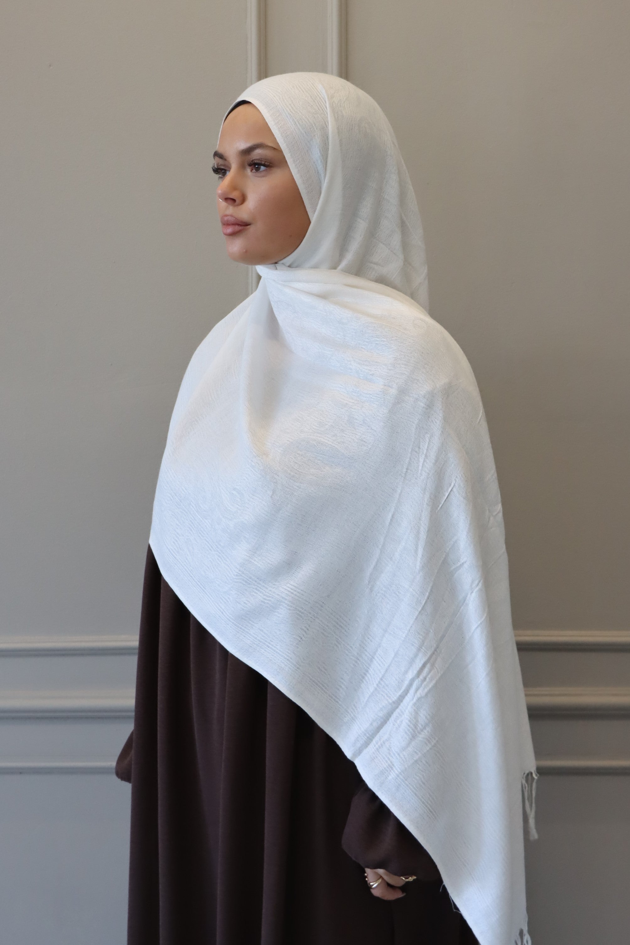 Pashmina en blanc