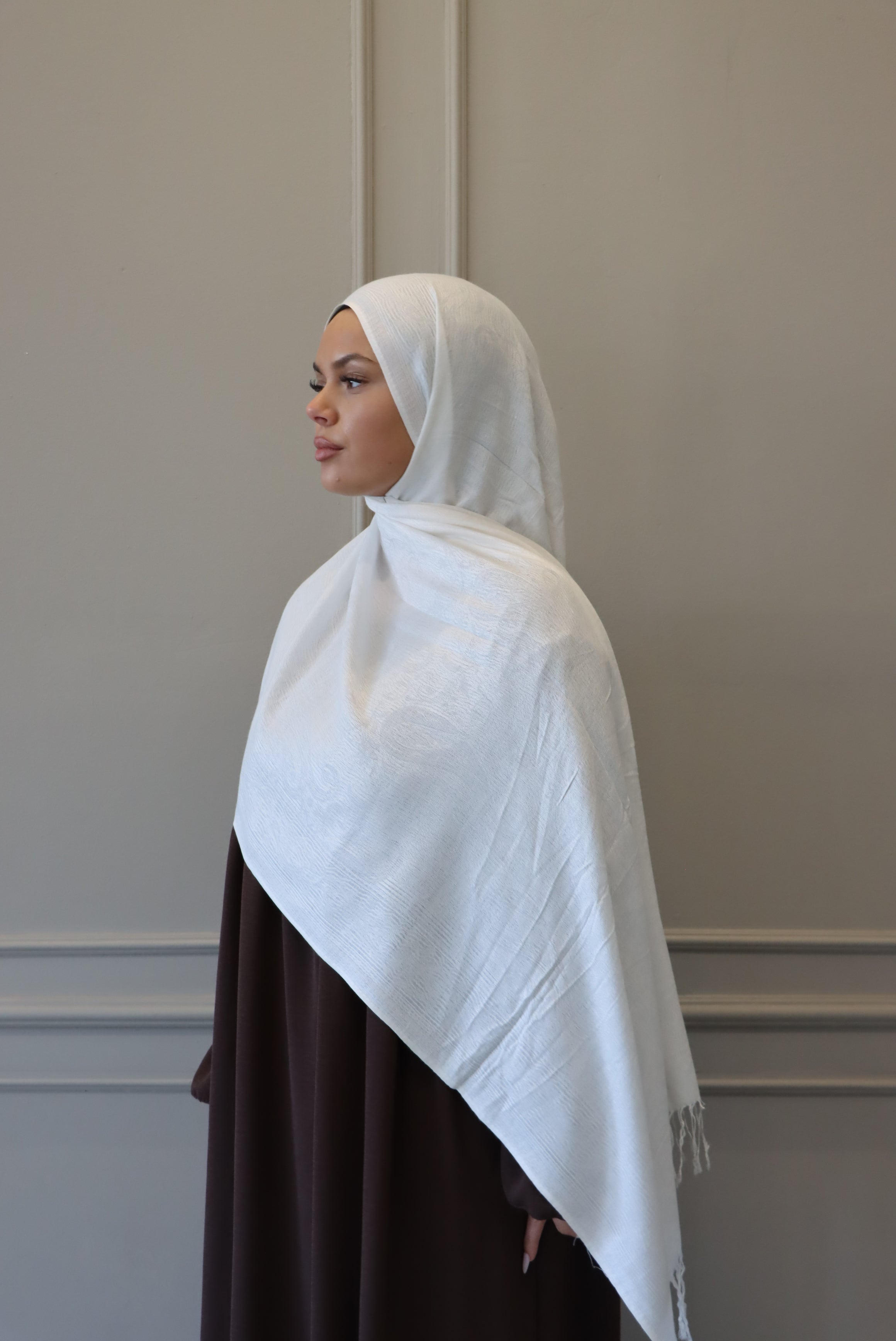 Pashmina en blanc
