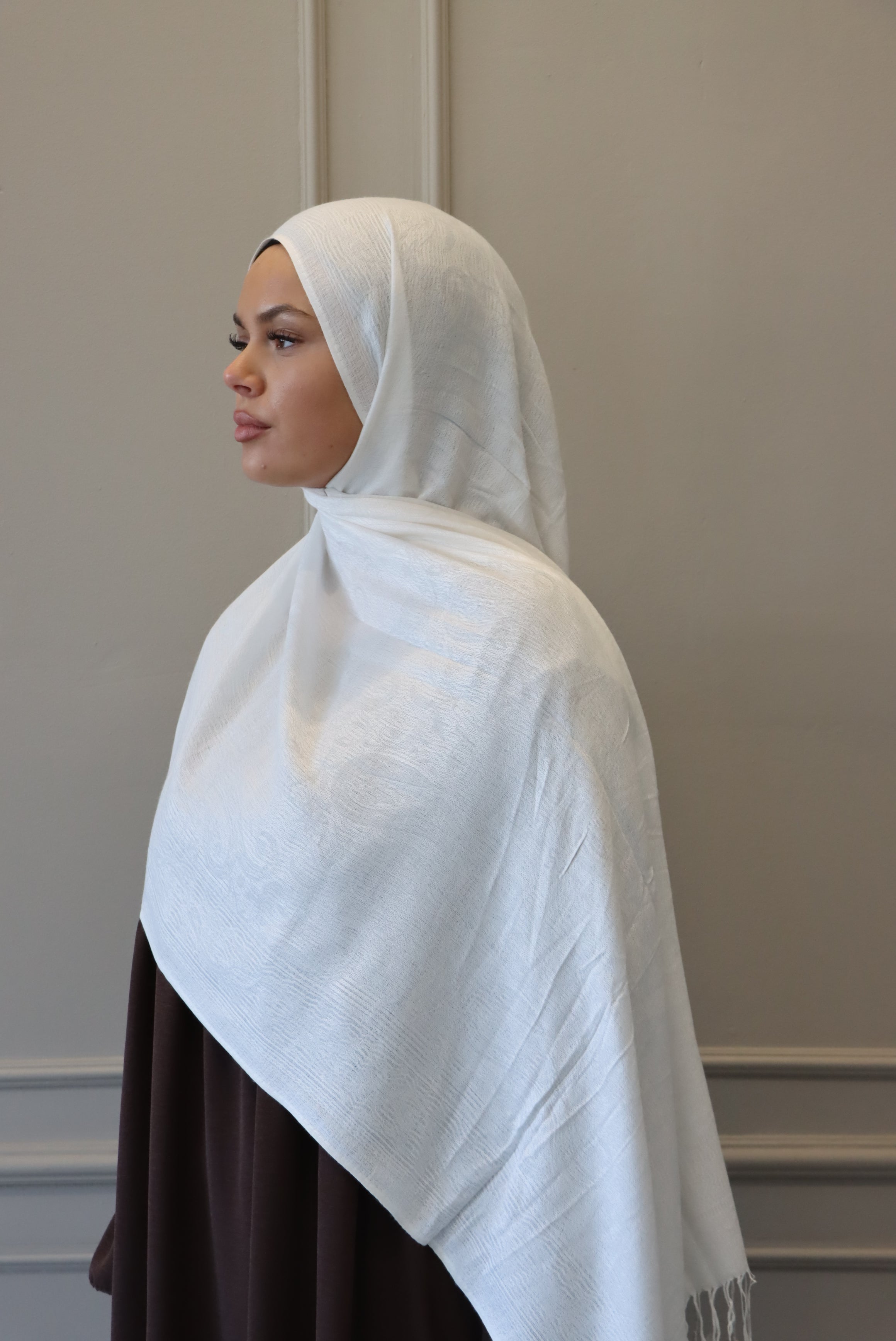 Pashmina en blanc