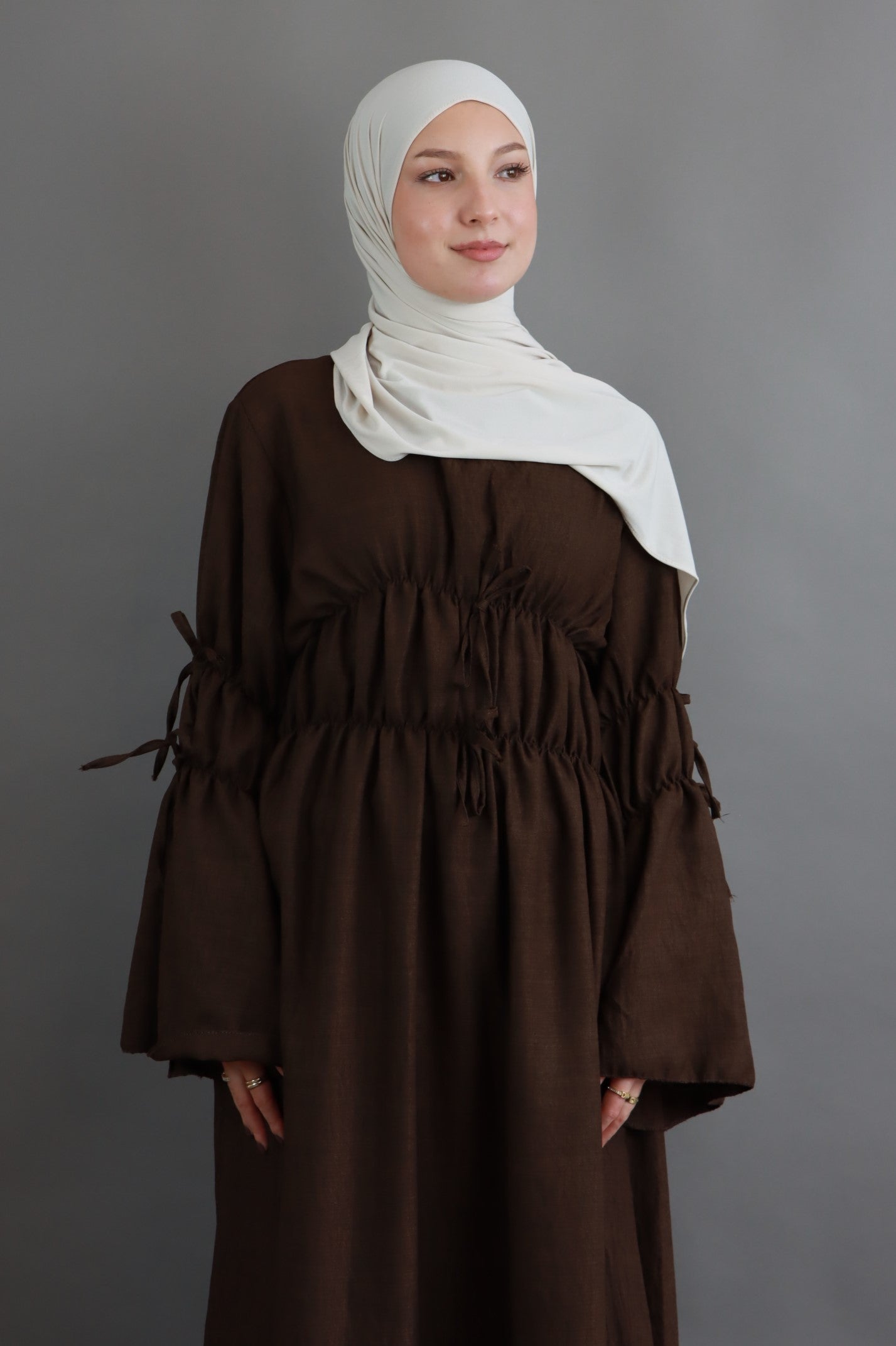 "Ayza" Kleid in Schokobraun