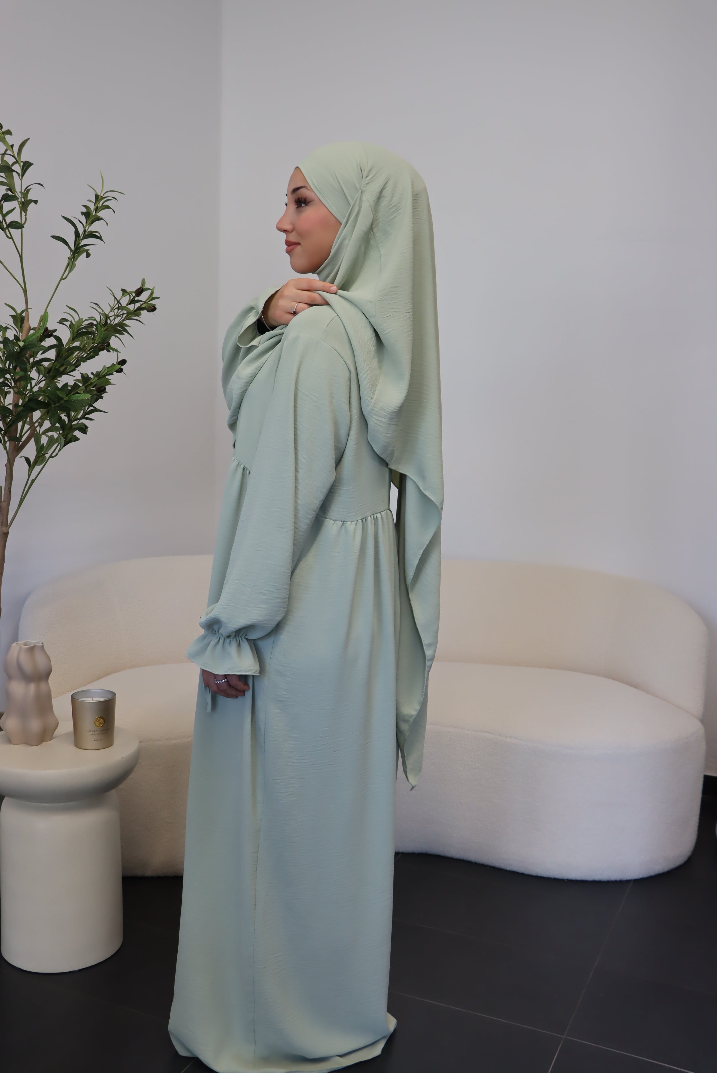 Zahra Abaya Set in Mint