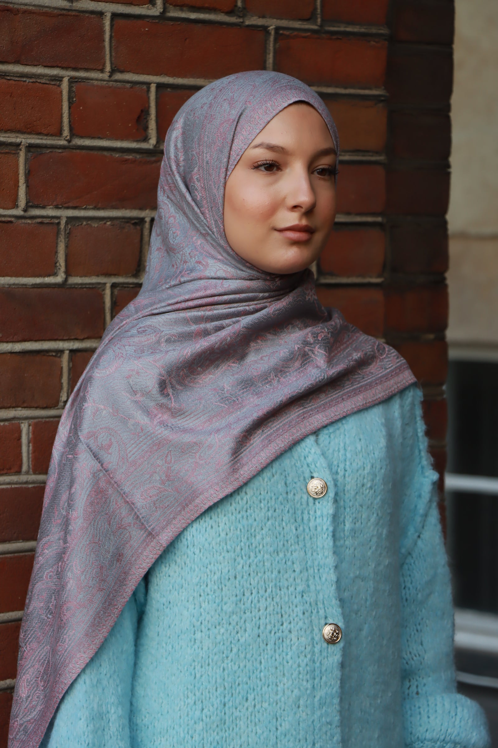 Kamila Strickjacke in Babyblau