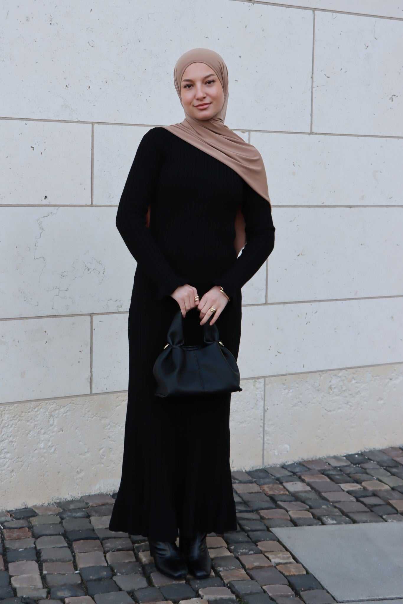 Jasmin Strickkleid in Schwarz