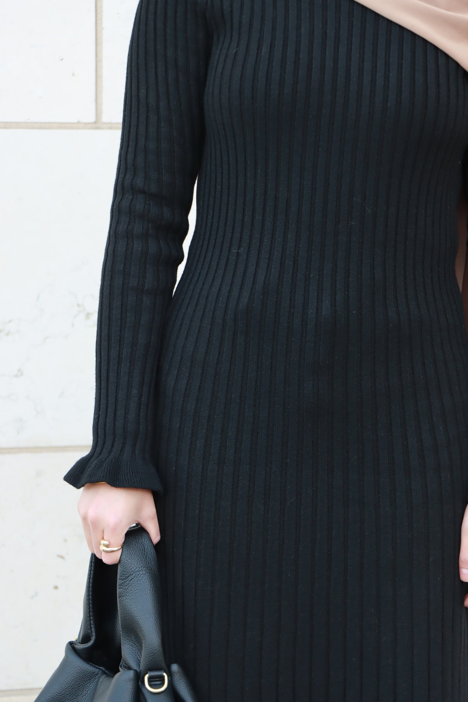 Jasmin Strickkleid in Schwarz