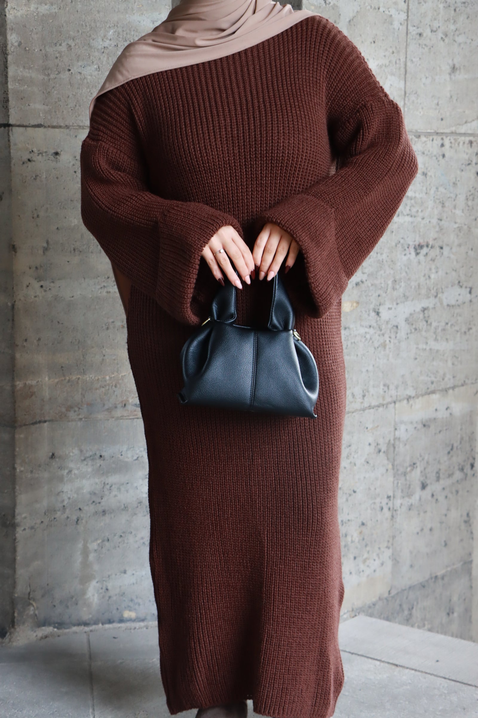 Cleo Strickkleid in Braun