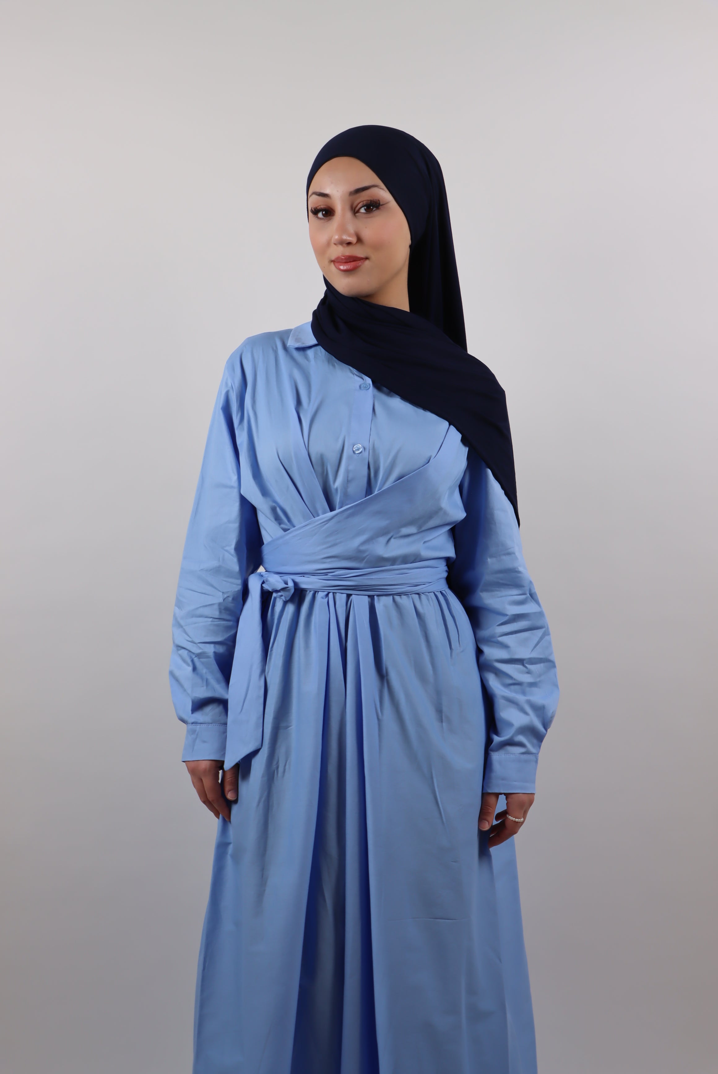 Mira Kleid in Blau (100% Baumwolle)