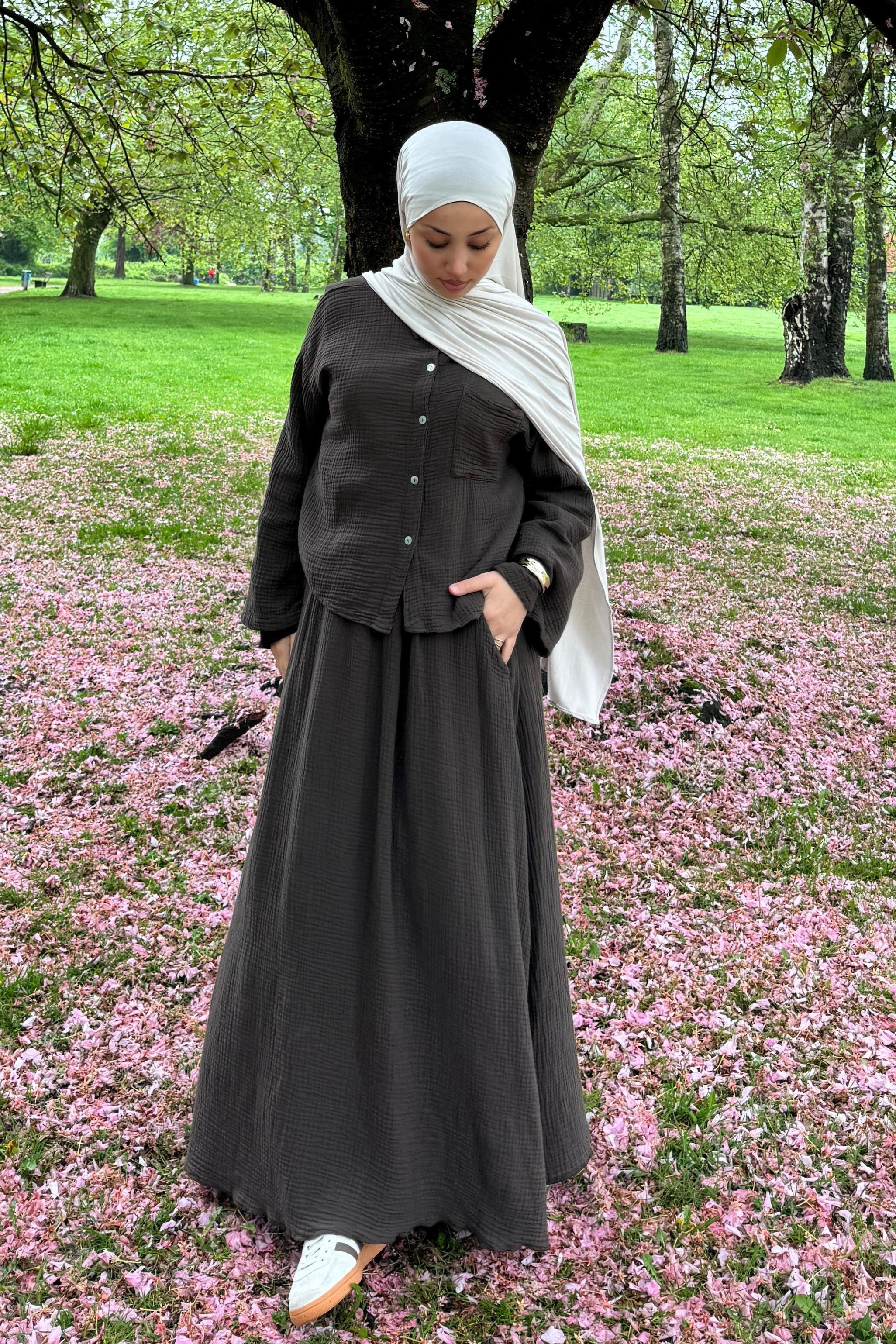 Muslin top in short