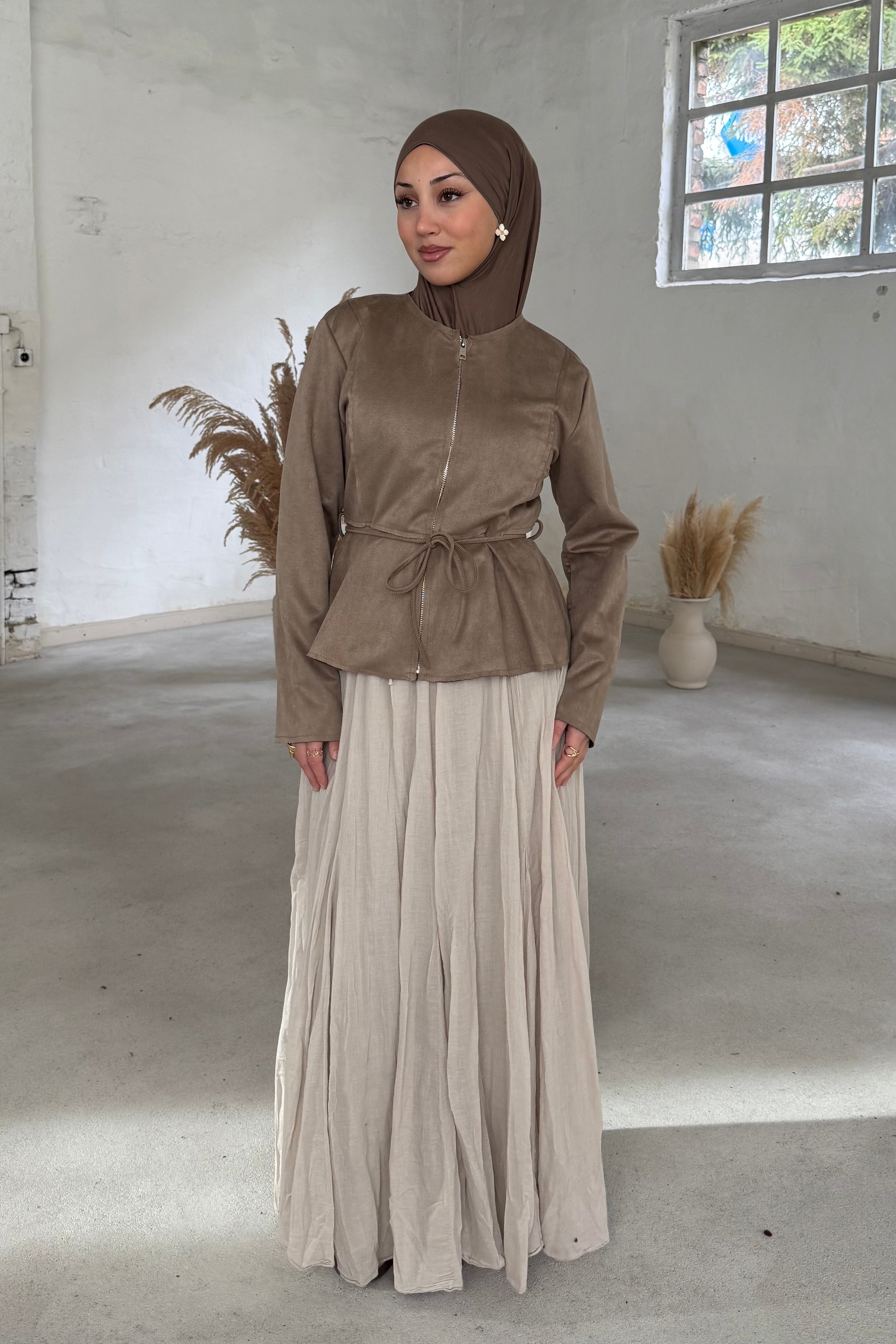 Hira Jacke in Wildlederoptik