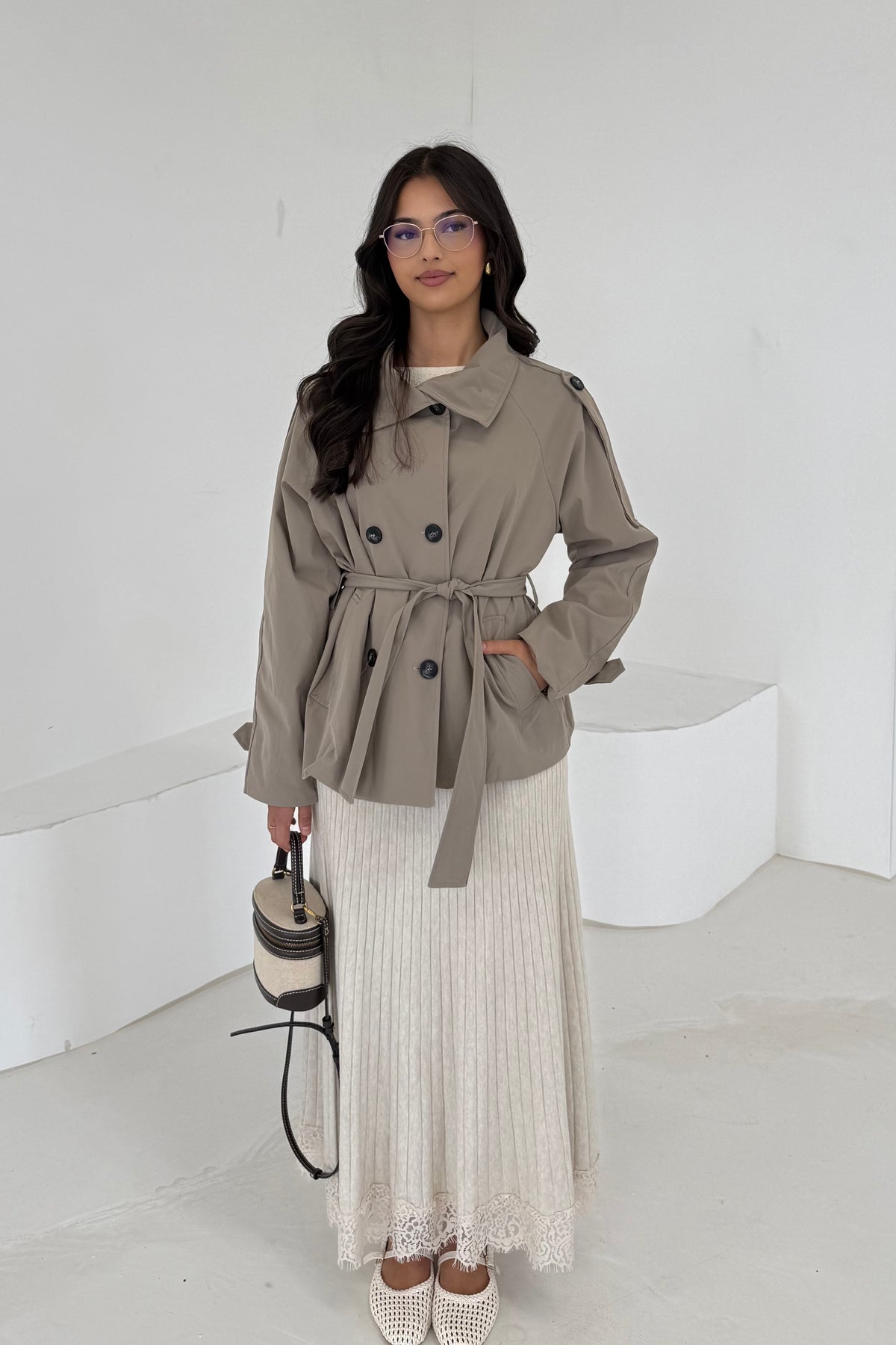 Trenchcoat in kurz