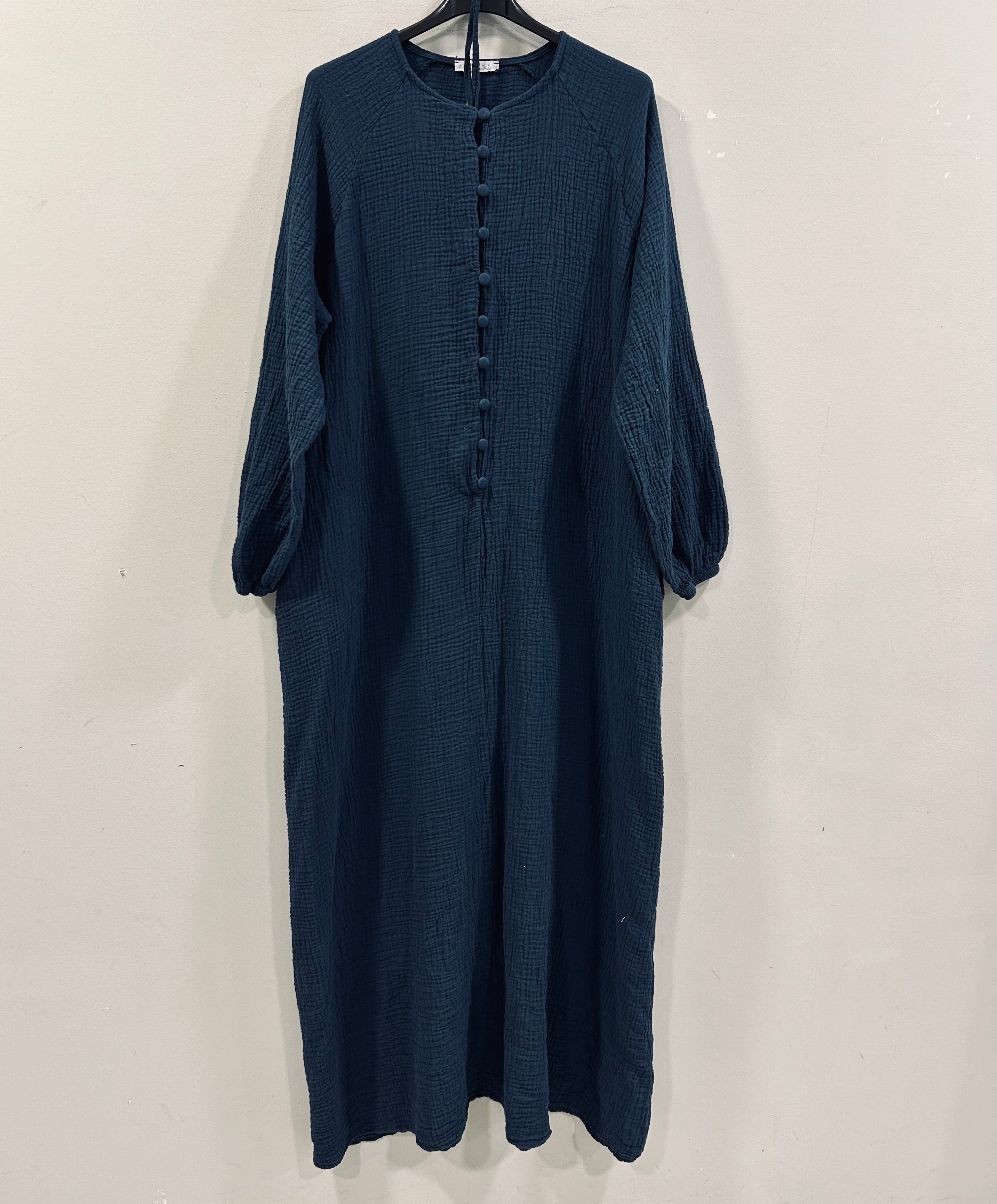 Mayla Musselin Kleid mit Knopfdetails
