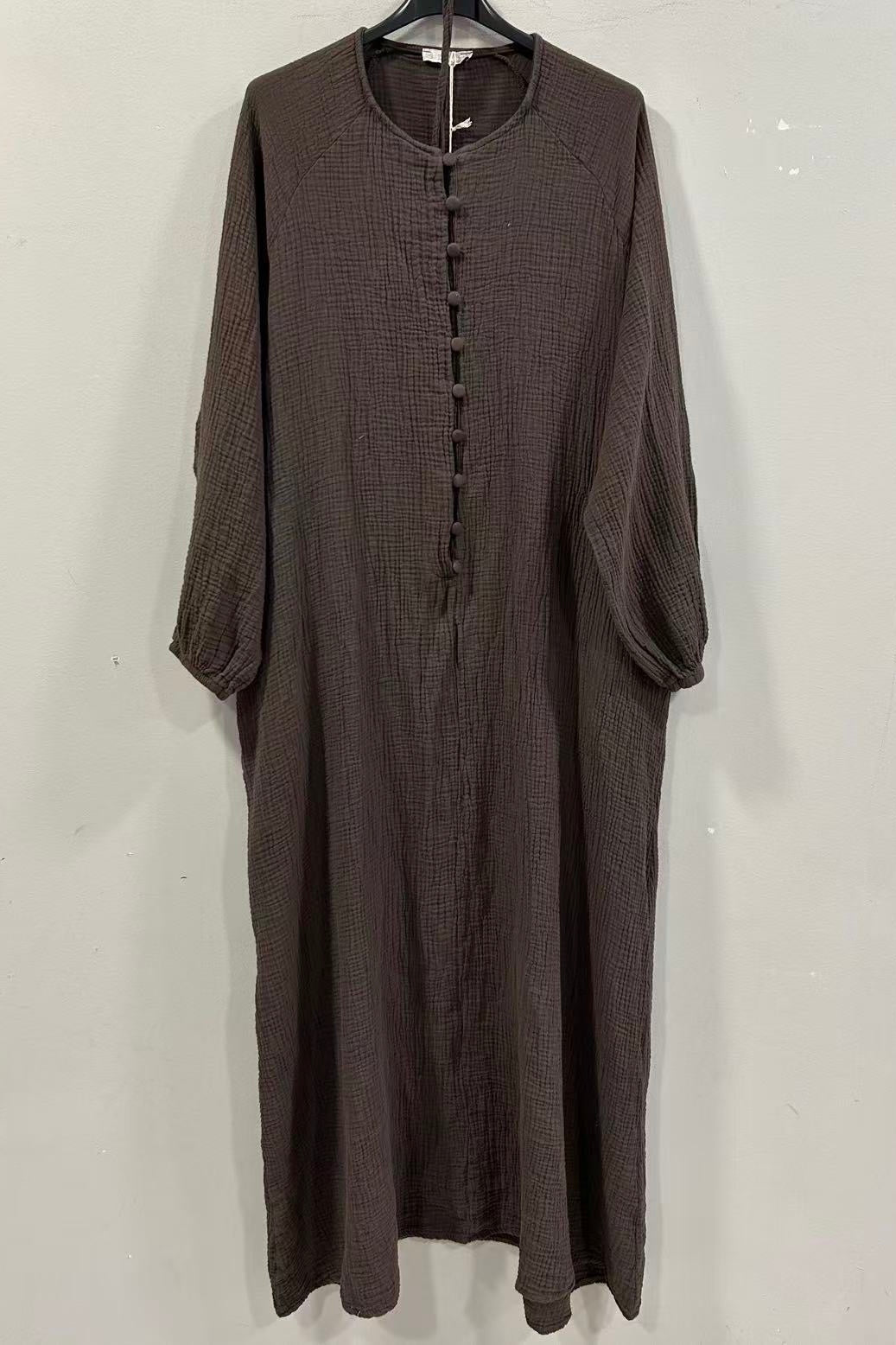 Mayla Musselin Kleid mit Knopfdetails