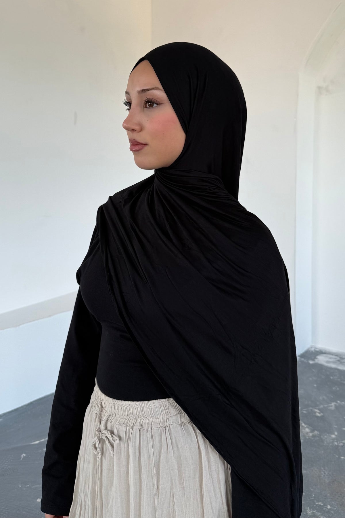 Premium Jersey in Schwarz
