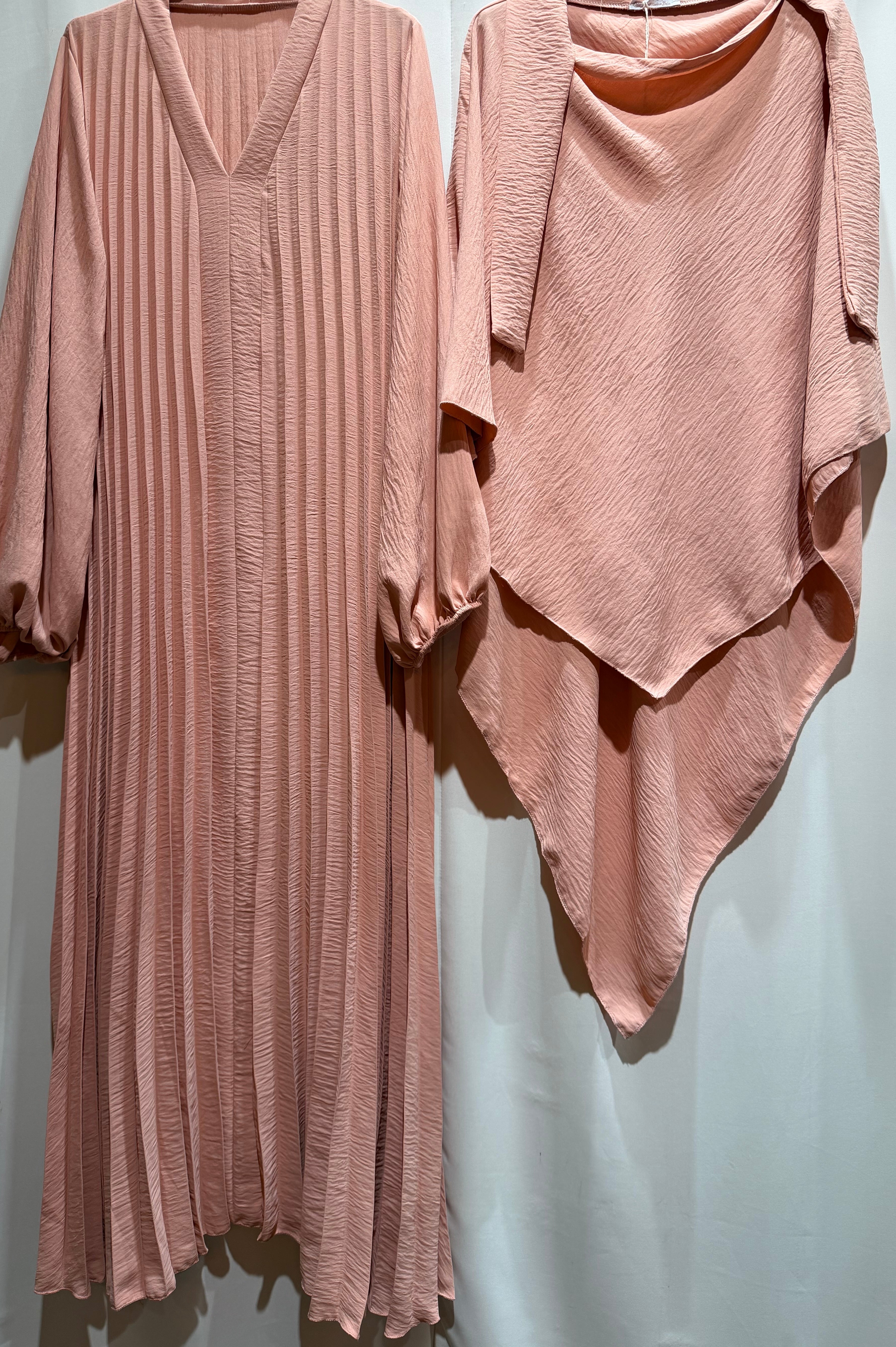 Plissee Abaya Set