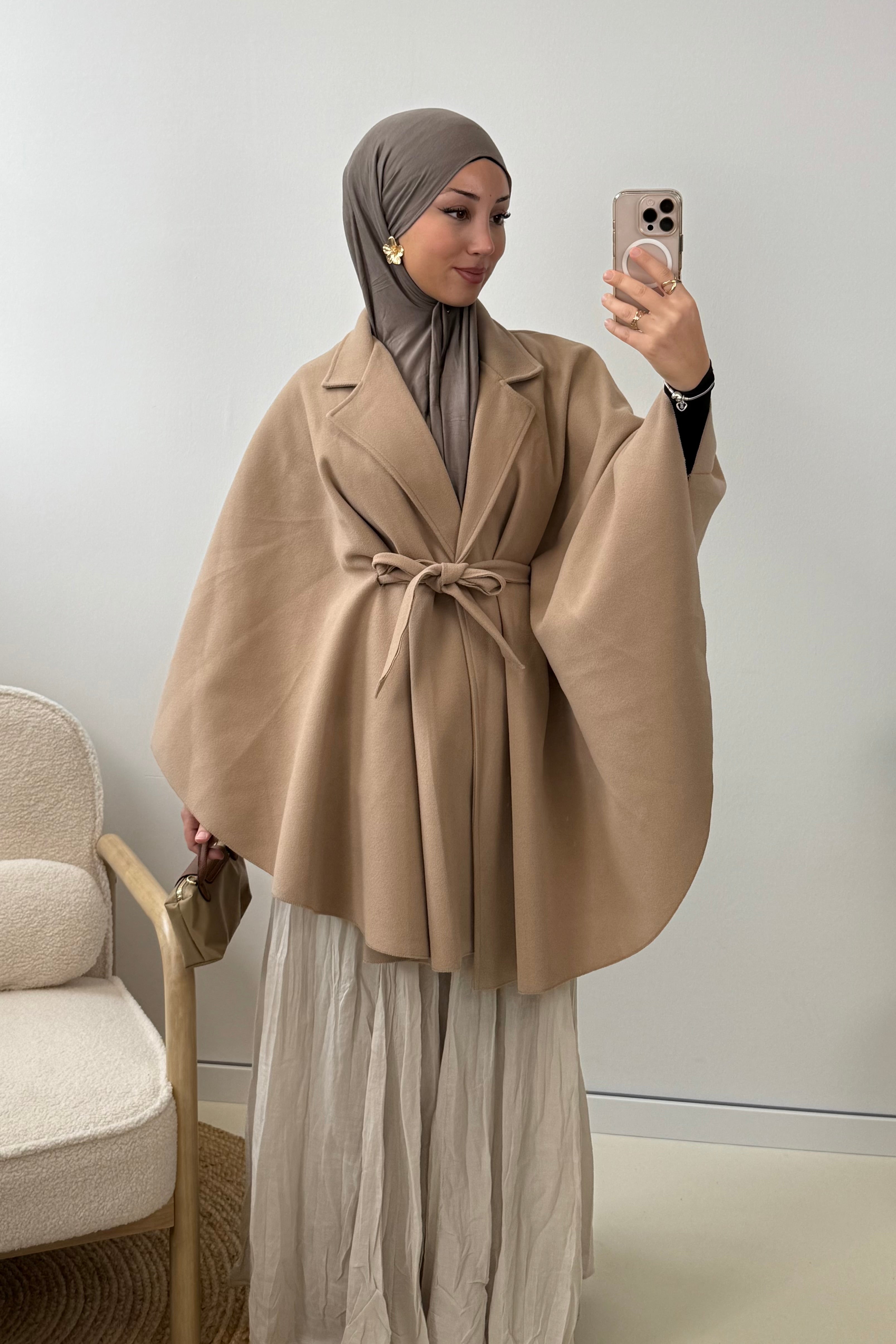 Coco Poncho mit Gürtel