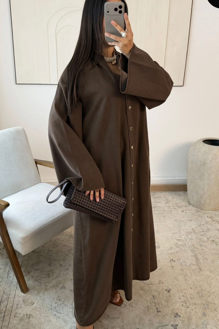 Zena Denim Abaya
