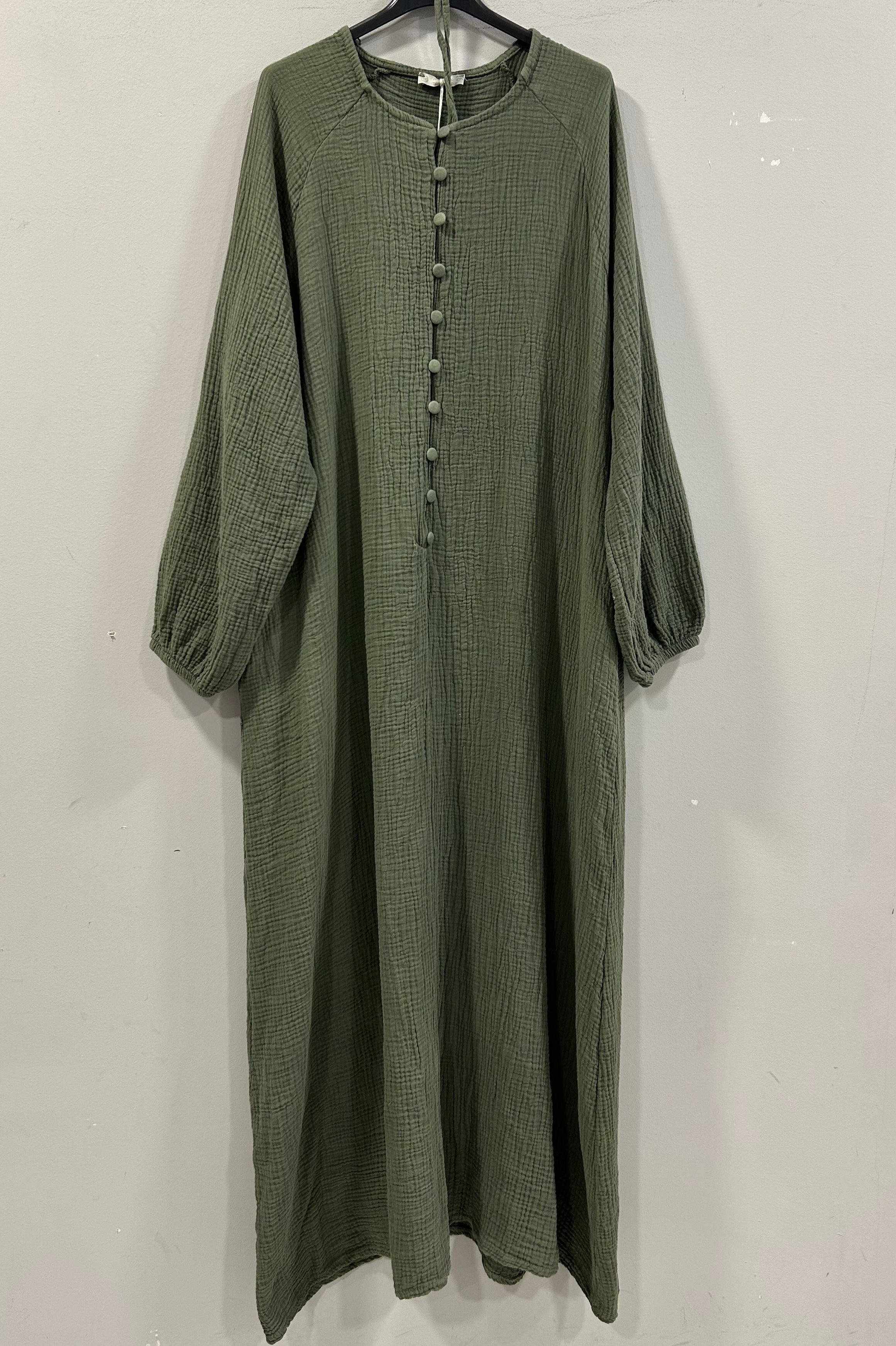 Mayla Musselin Kleid mit Knopfdetails