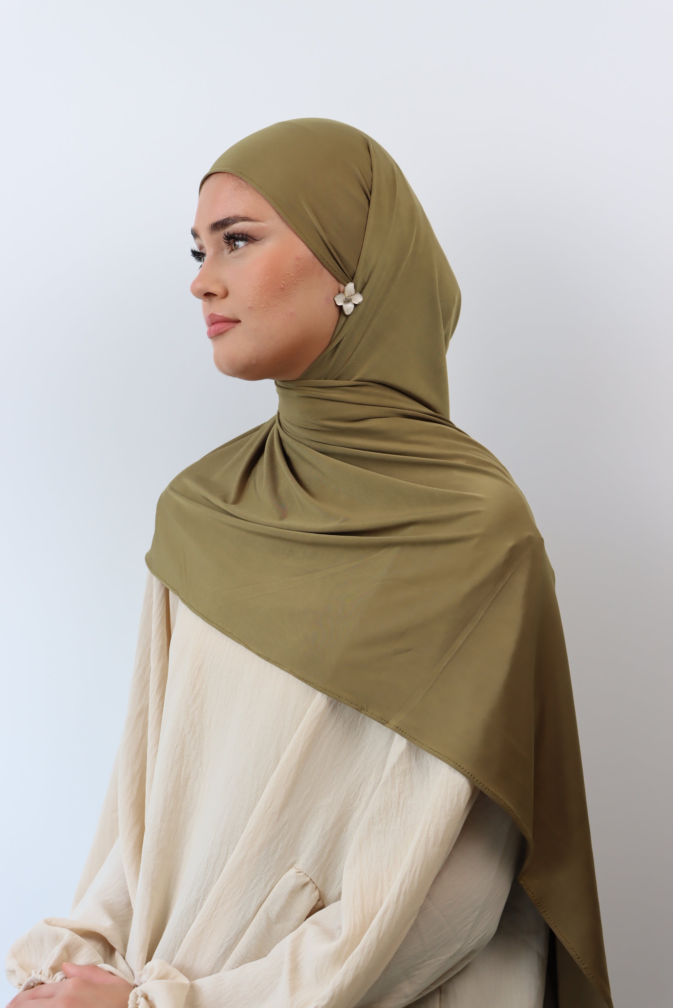 Liquid Jersey in Khaki