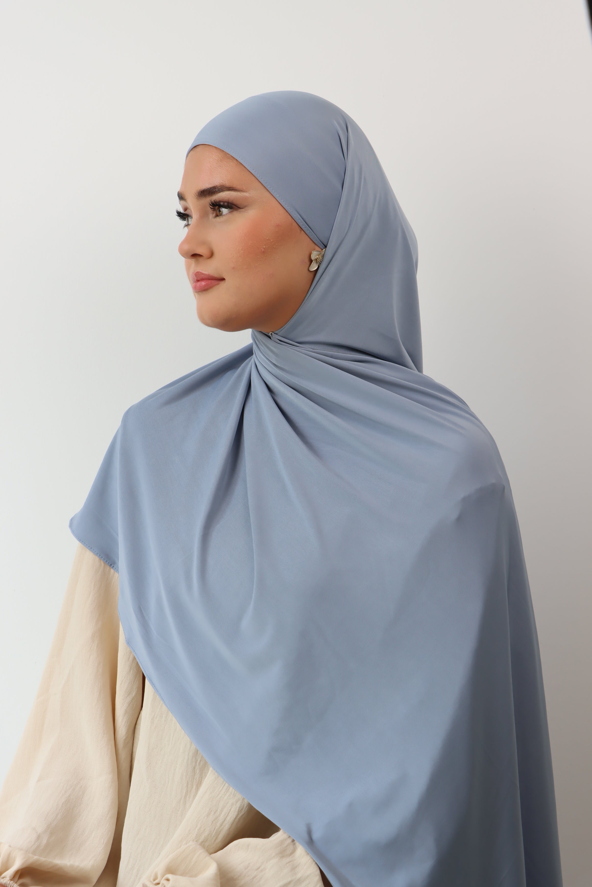 Liquid Jersey in Dusty Blue